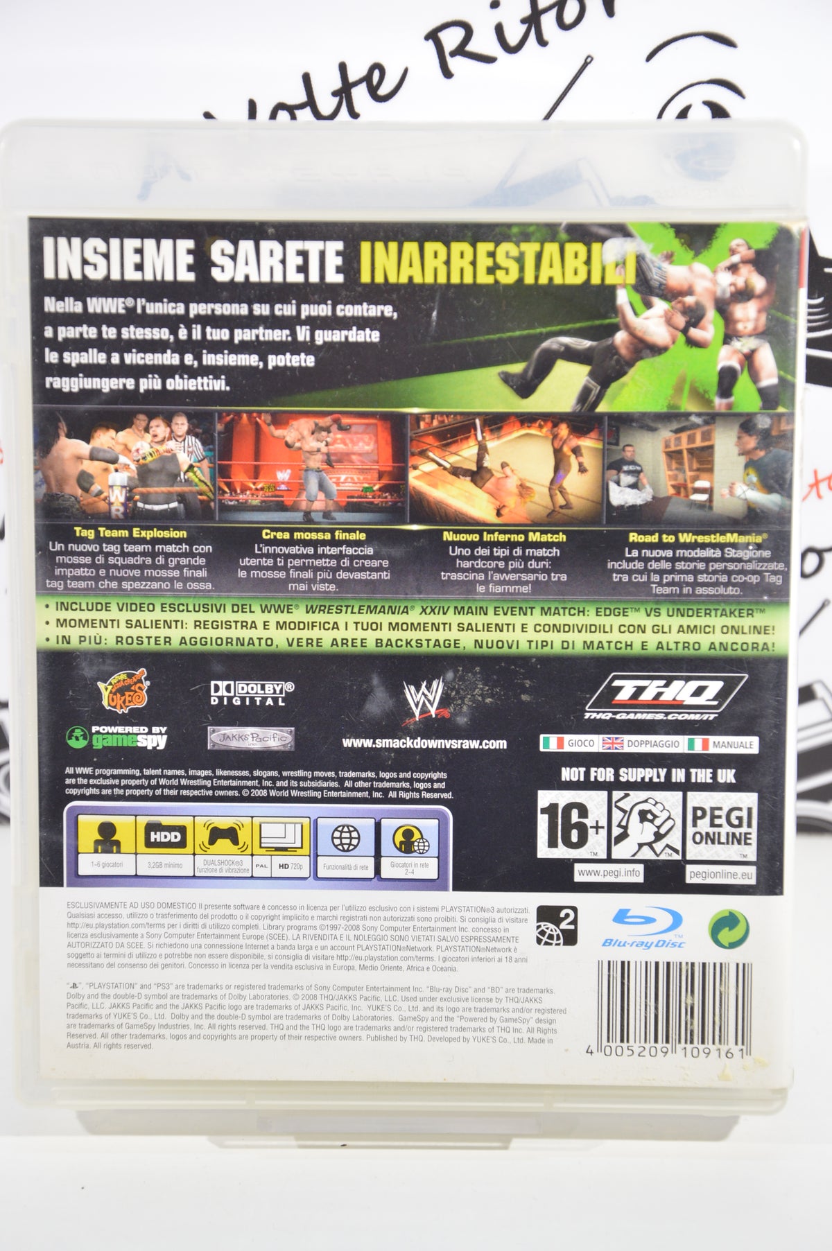 Smackdown vs Raw 2009 Playstation 3 16+ Multilingua Ita