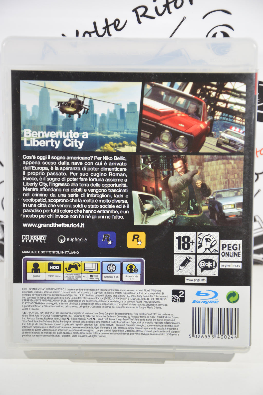 Grand Theft Auto IV PlayStation 3 18+ Multilingua con mappa