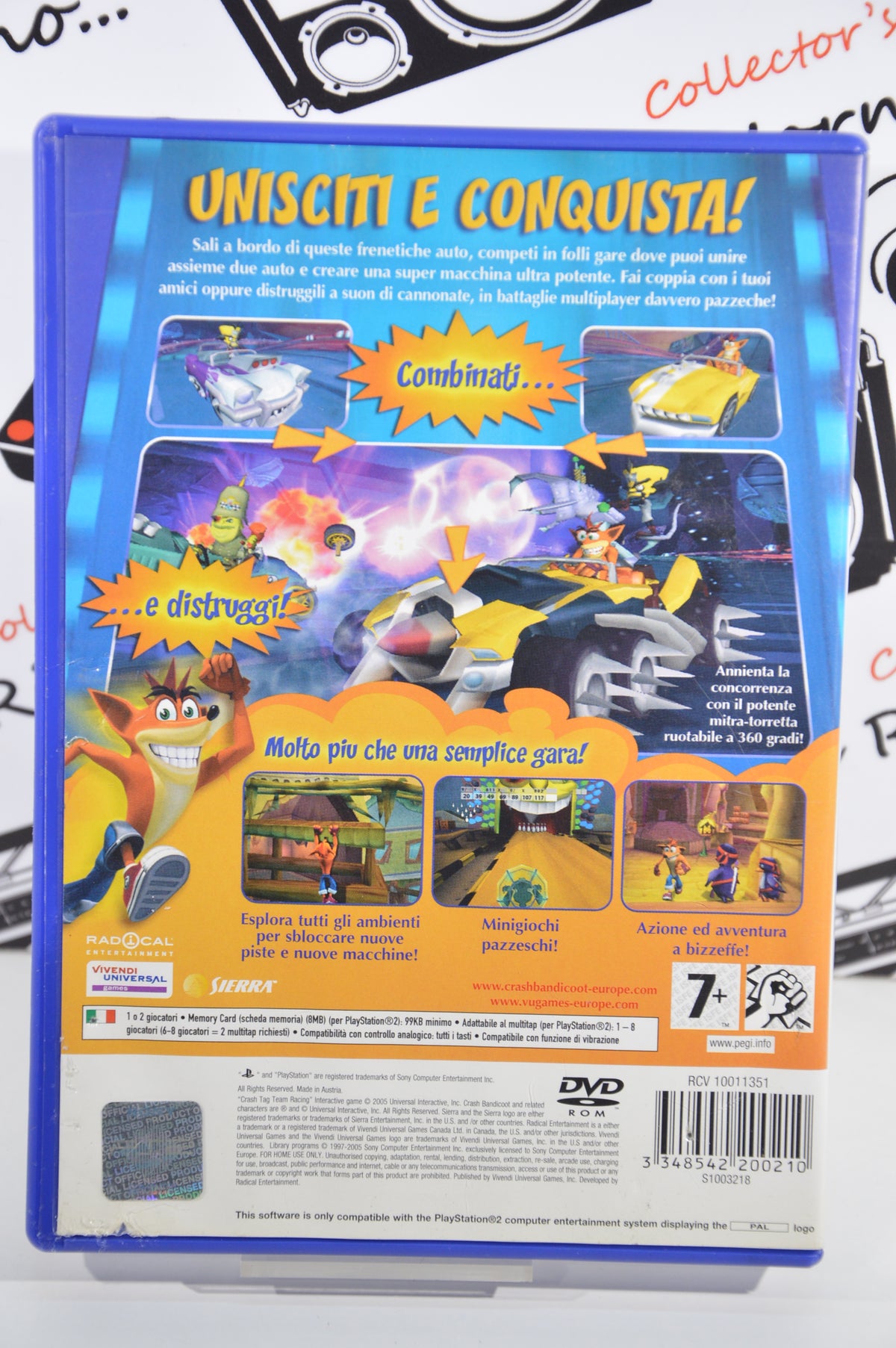 Crash Tag team racing PlayStation 2 7+ Ita