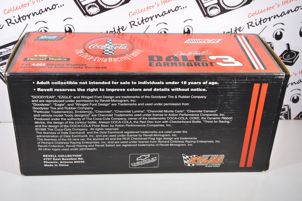 Chevrolet Monte Carlo 1998 Revell scala 1:18 die cast Dale Earnhardt Coca Cola