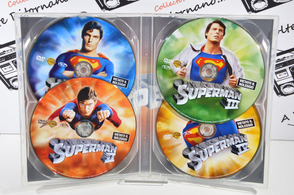 Superman collection 4 Dvd Italiano raccolta Superman