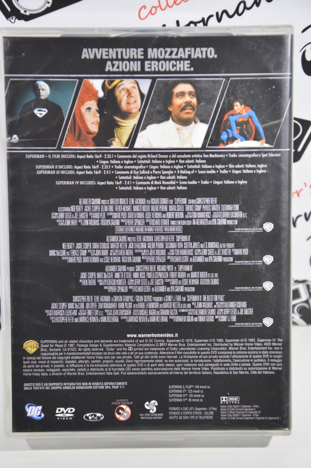 Superman collection 4 Dvd Italiano raccolta Superman