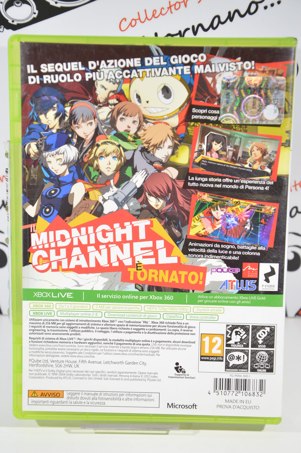 Persona 4 Arena gioco + colonna sonora Xbox 360 12+ Lingua Inglese