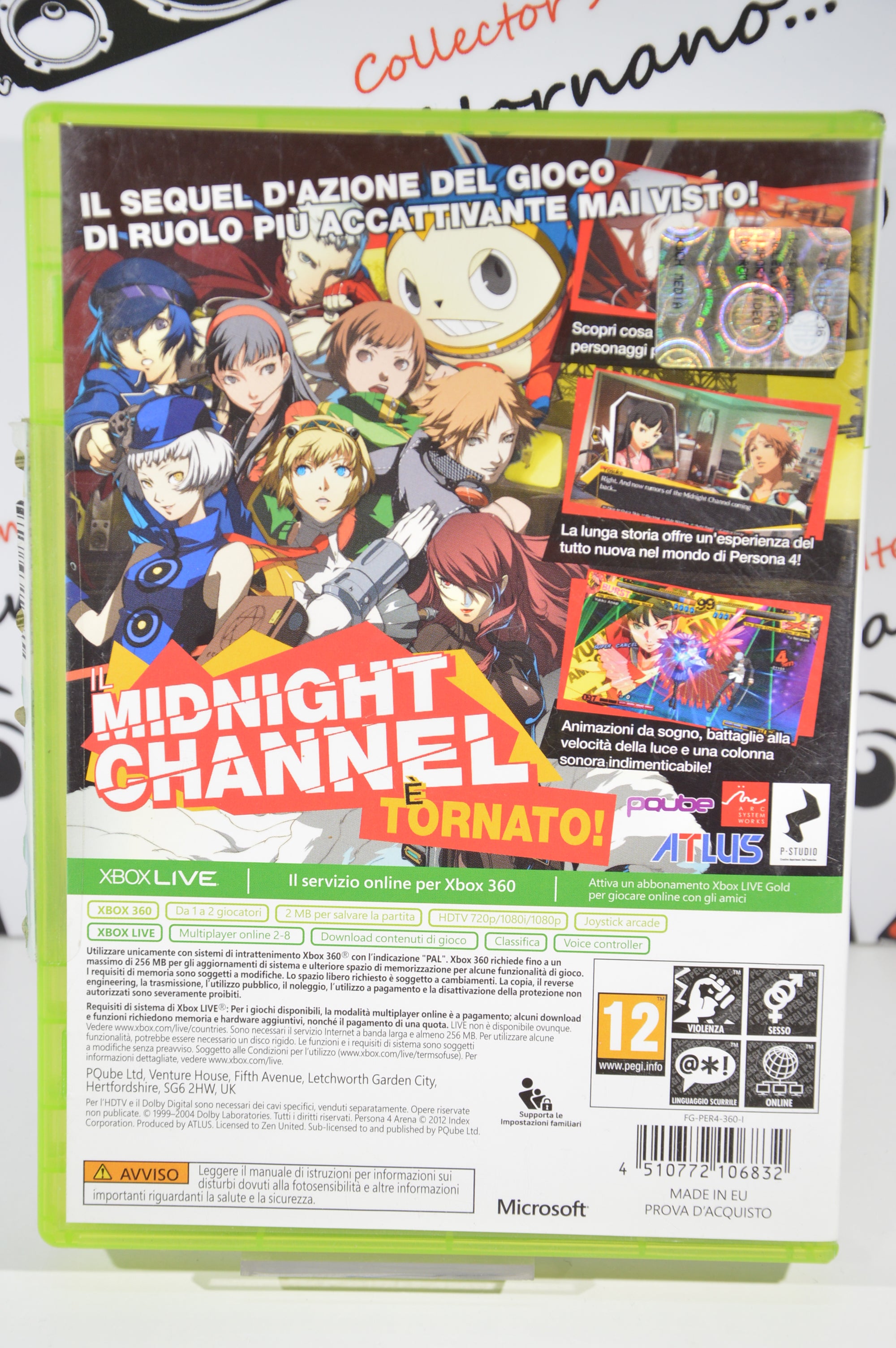 Persona 4 Arena gioco + colonna sonora Xbox 360 12+ Lingua Inglese