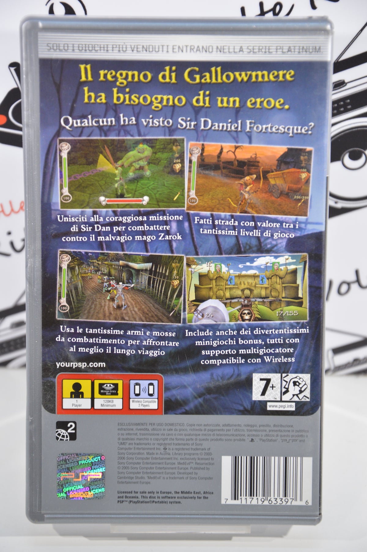 Medievil resurrection platinum Sony Psp 7+