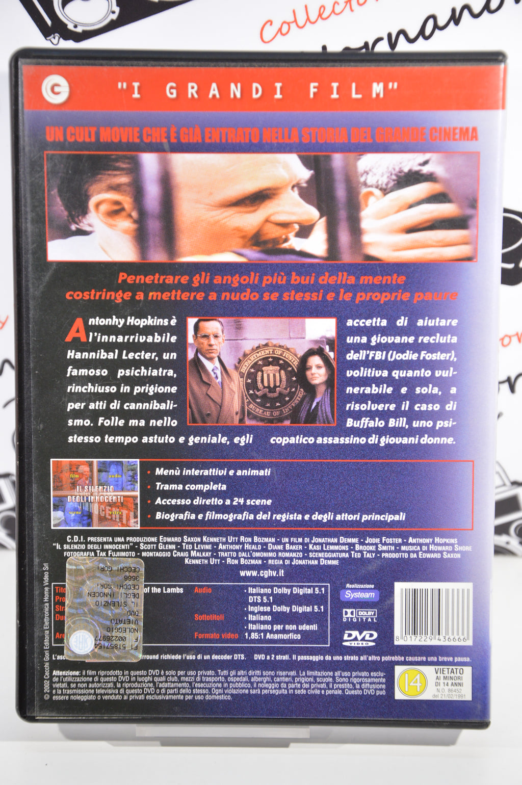 Il silenzio degli innocenti Dvd Italiano
