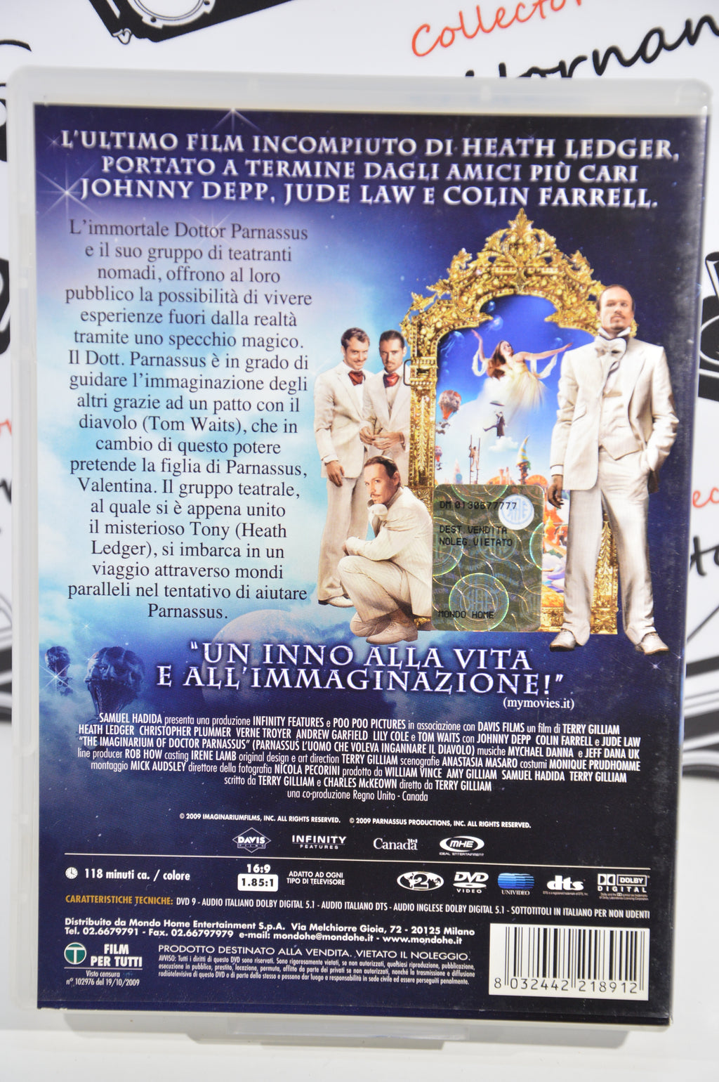 Parnassus l'uomo che voleva ingannare il diavolo Dvd Italiano