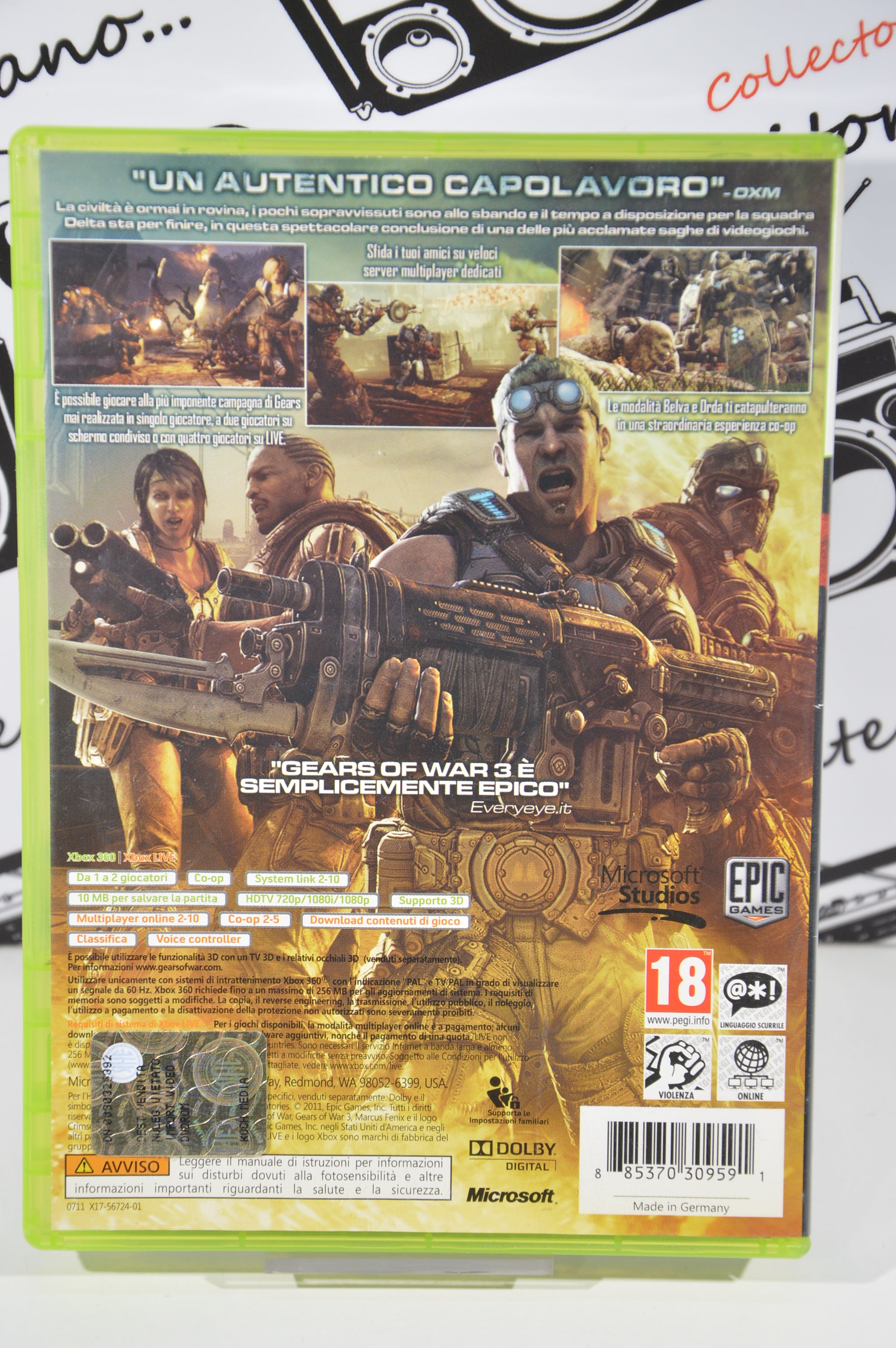 Gears of War 3 Xbox 360 18+ Multilingua