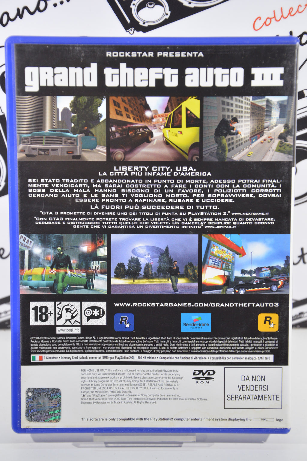 Grand Theft auto III PlayStation 2 18+ Multilingua + Mappa