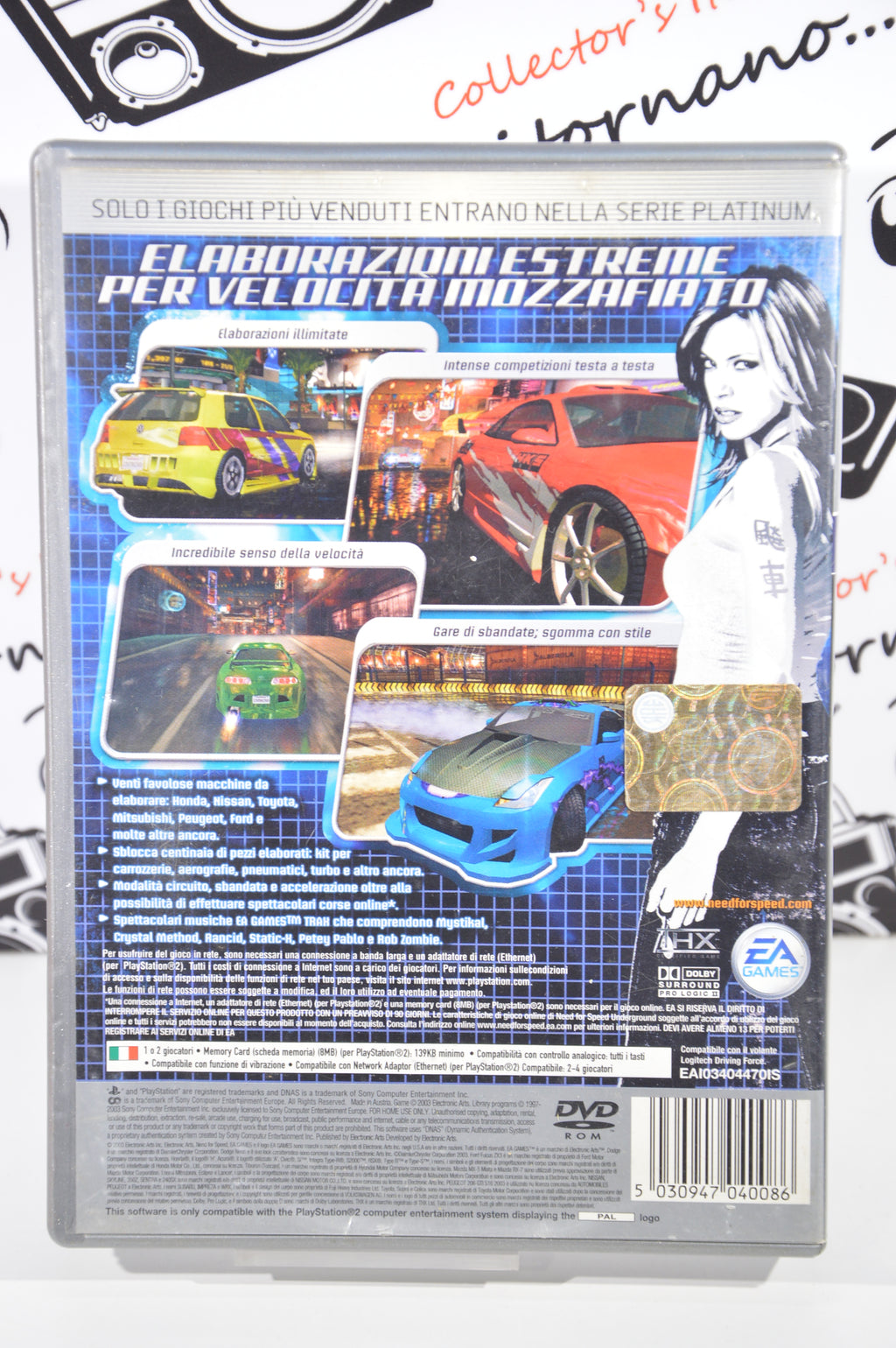 Need for speed Underground PlayStation 2 3+ Multilingua