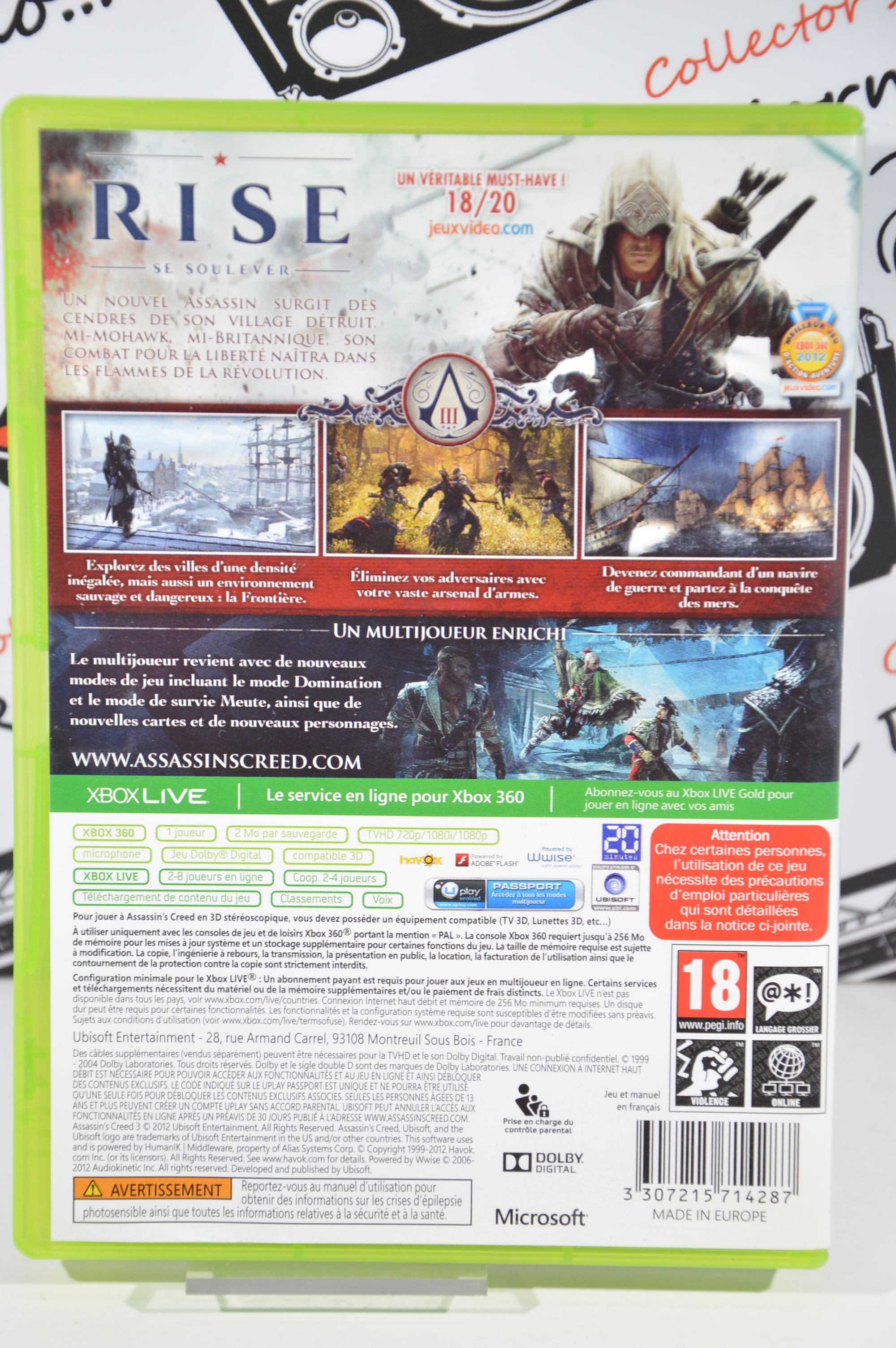 Assassin's creed III Xbox 360 18+ Multilingua