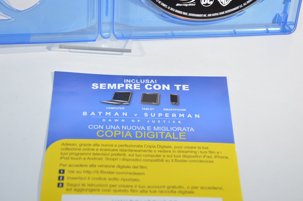 Batman V Superman dawn of justice Blu-Ray italiano