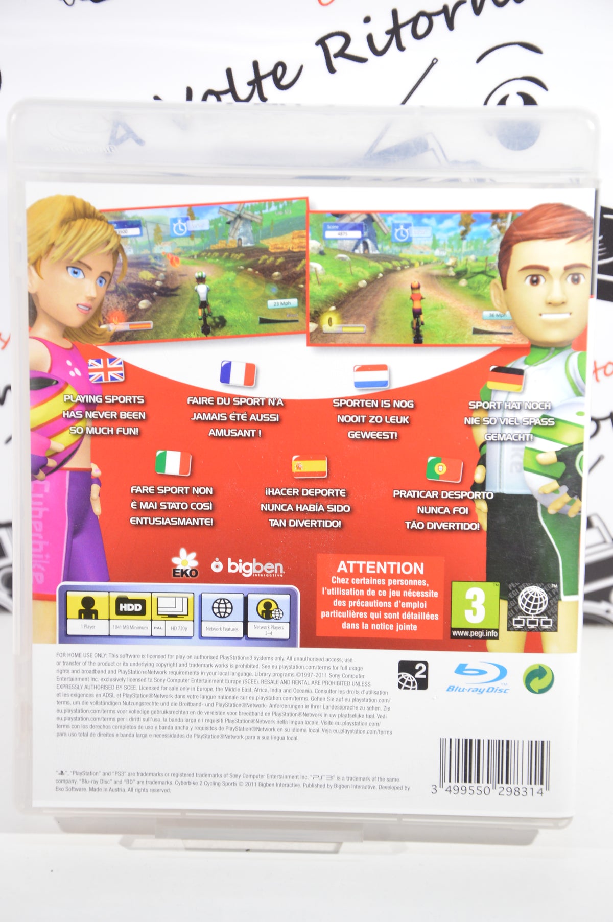 Cyberbike 2 Cycling sports Playstation 3 3+ Multilingua