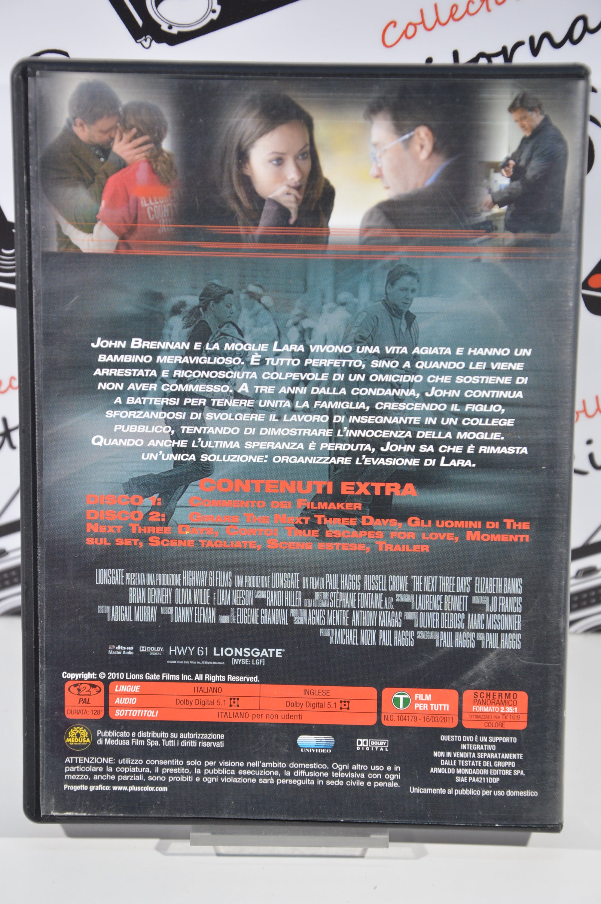 The next three days edizione 2 dischi Dvd