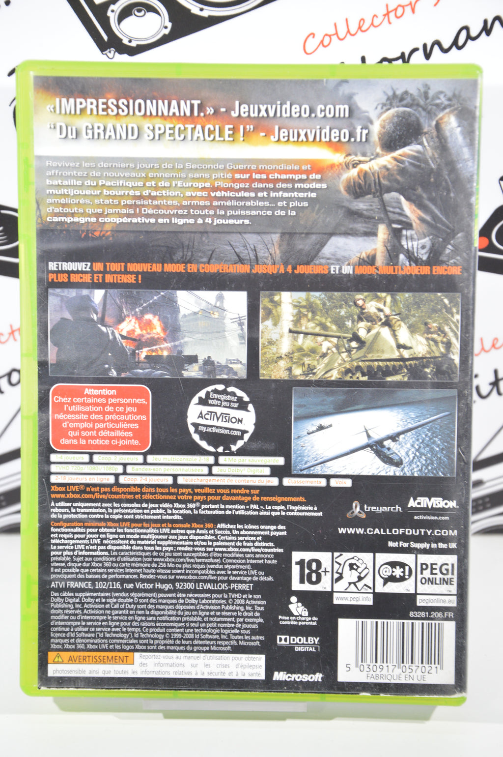 Call of Duty World at War Xbox 360 18+ Lingua Francese