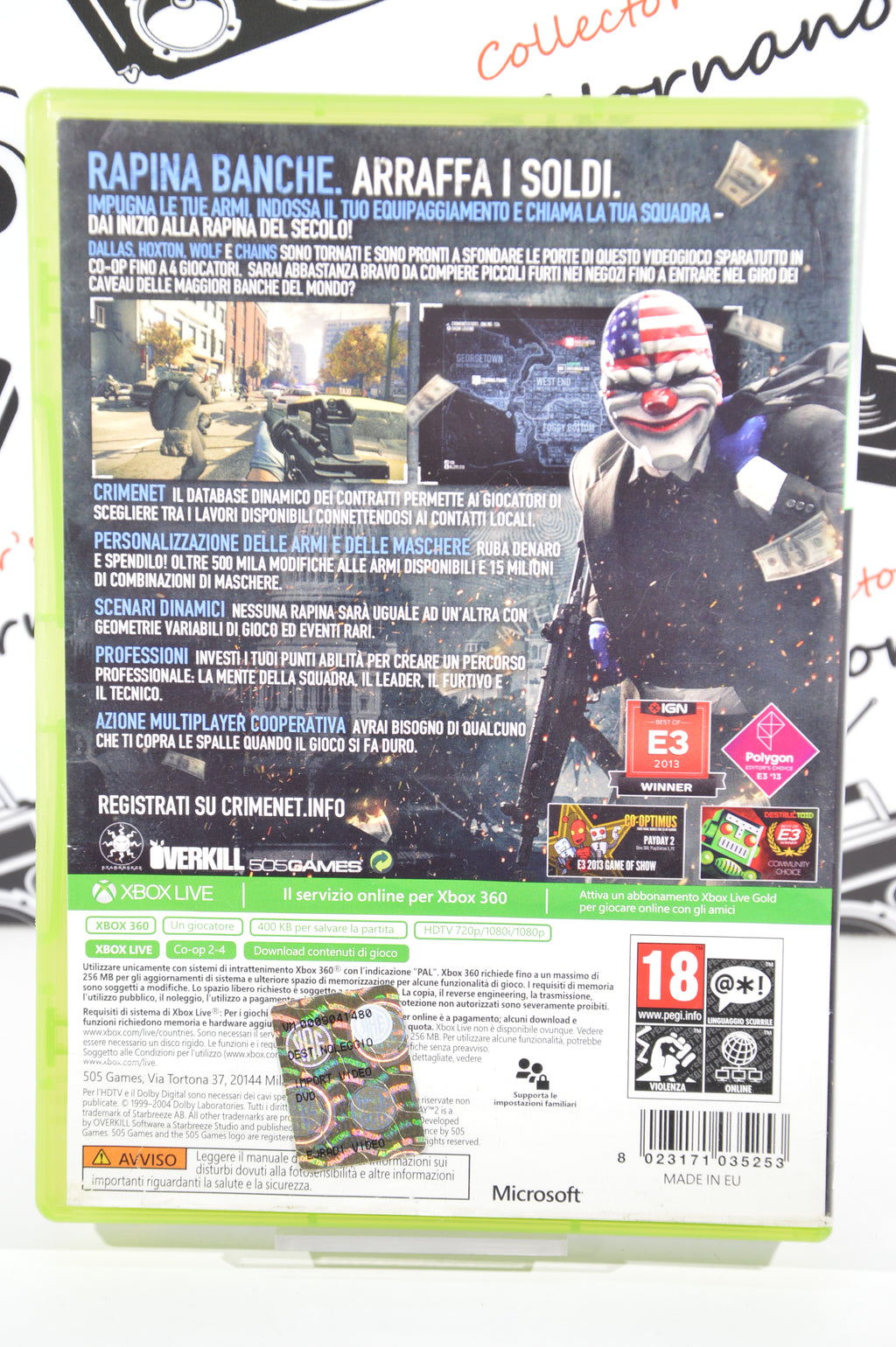 Payday 2 Xbox 360 18+ Multilingua Ita