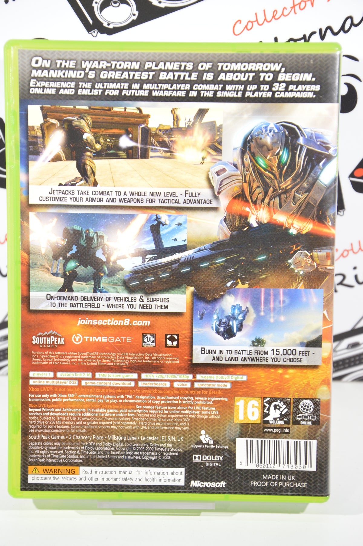 Section 8 Xbox 360 16+ lingua inglese