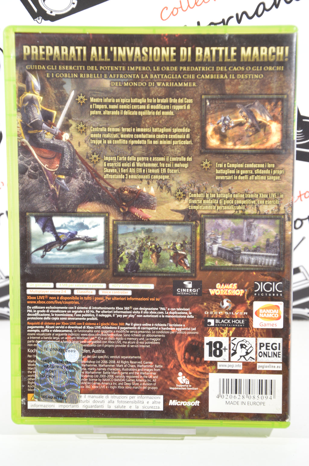 Warhammer battle march Xbox 360 18+ Multilingua Ita