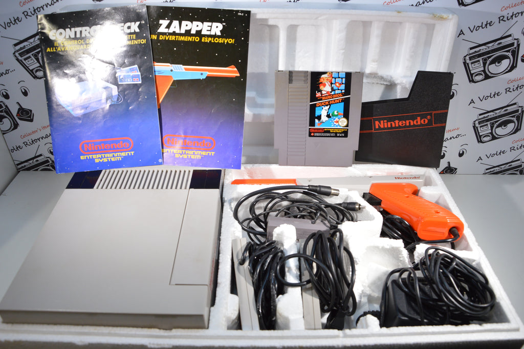 Nintendo NES console Action Set 1985 con scatola pad zapper Super Mario bros