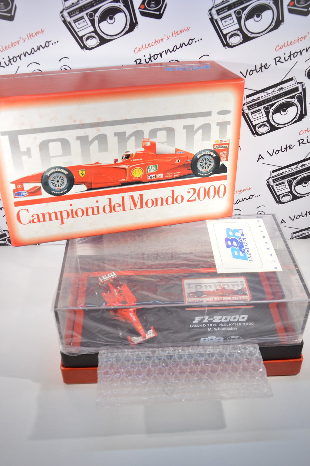 F1-2000 Ferrari Gp Malaysia Schumacher Campione del mondo BBR Models scala 1:43