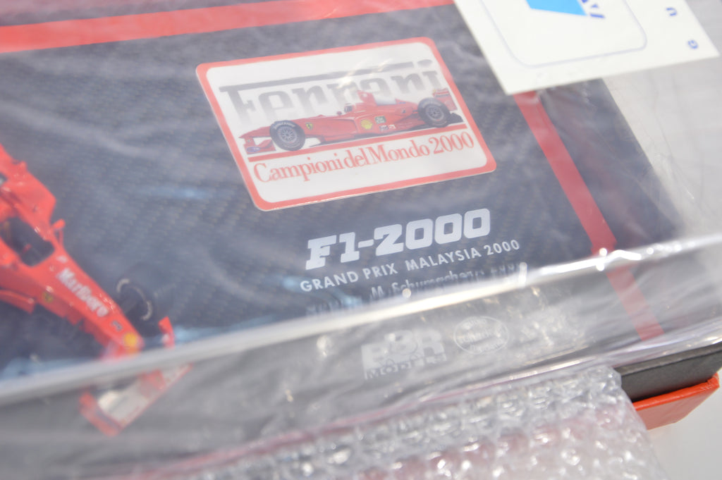 F1-2000 Ferrari Gp Malaysia Schumacher Campione del mondo BBR Models scala 1:43