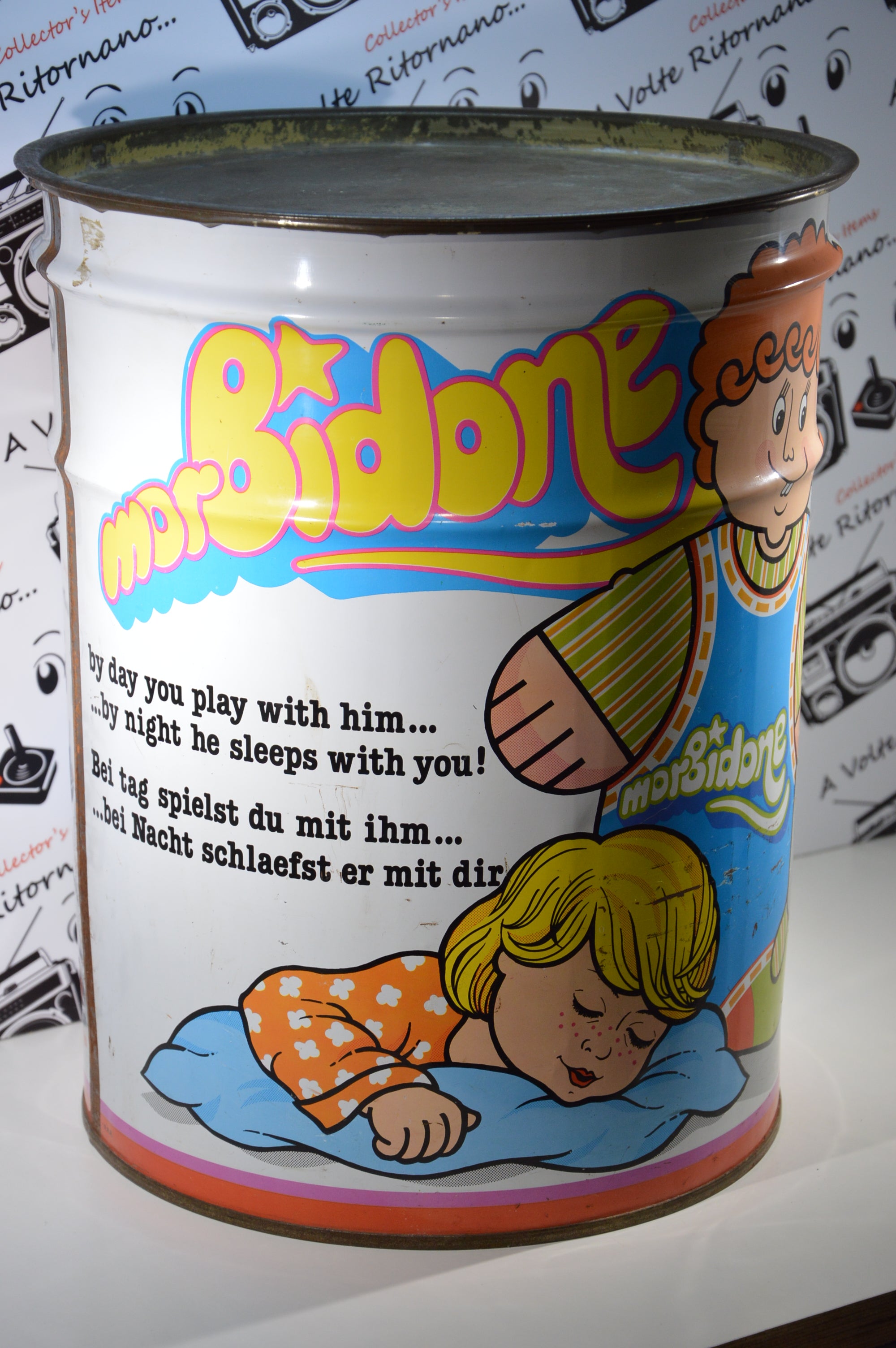 Furga bidone pubblicitario in latta Morbidone advertising vintage