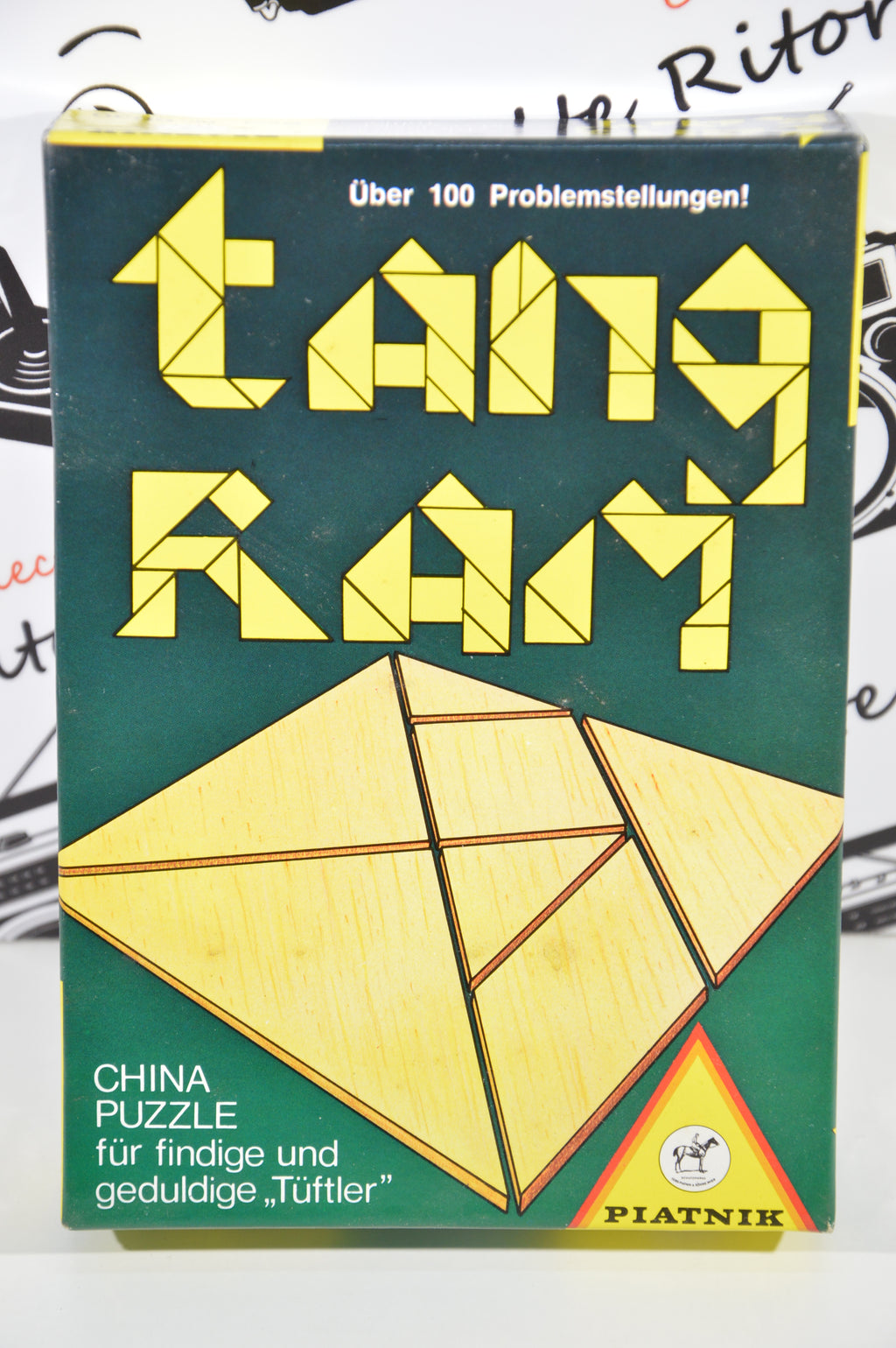 Tangram gioco di strategia vintage Piatnik versione tascabile china puzzle