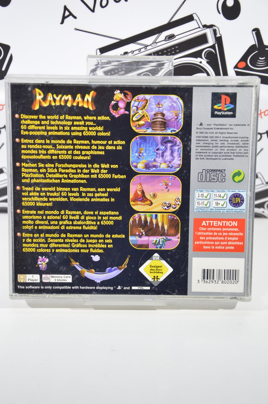 Rayman platinum PlayStation 1 3+ Multilingua