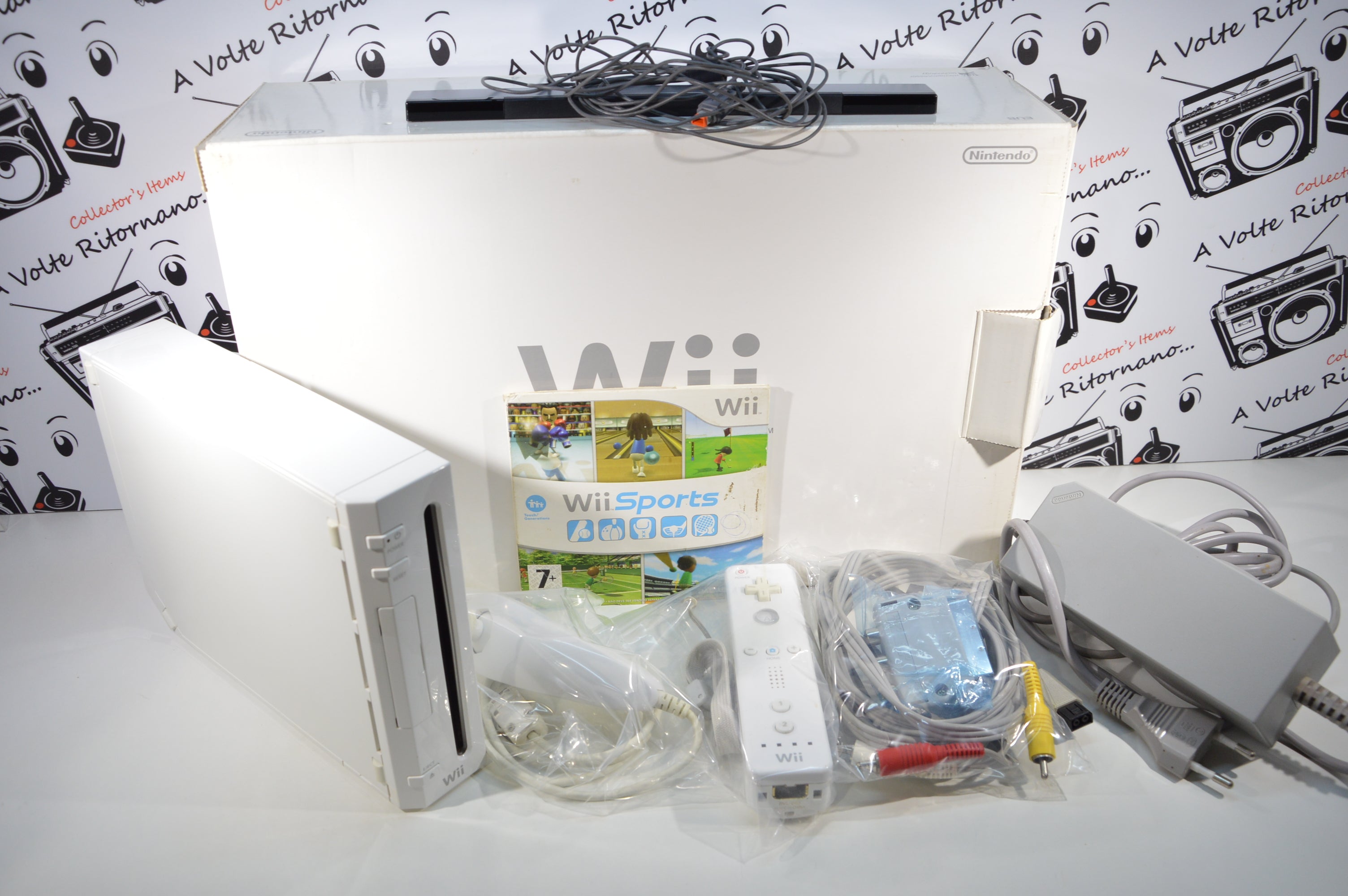 Nintendo Wii console bianca con scatola ed accessori testata