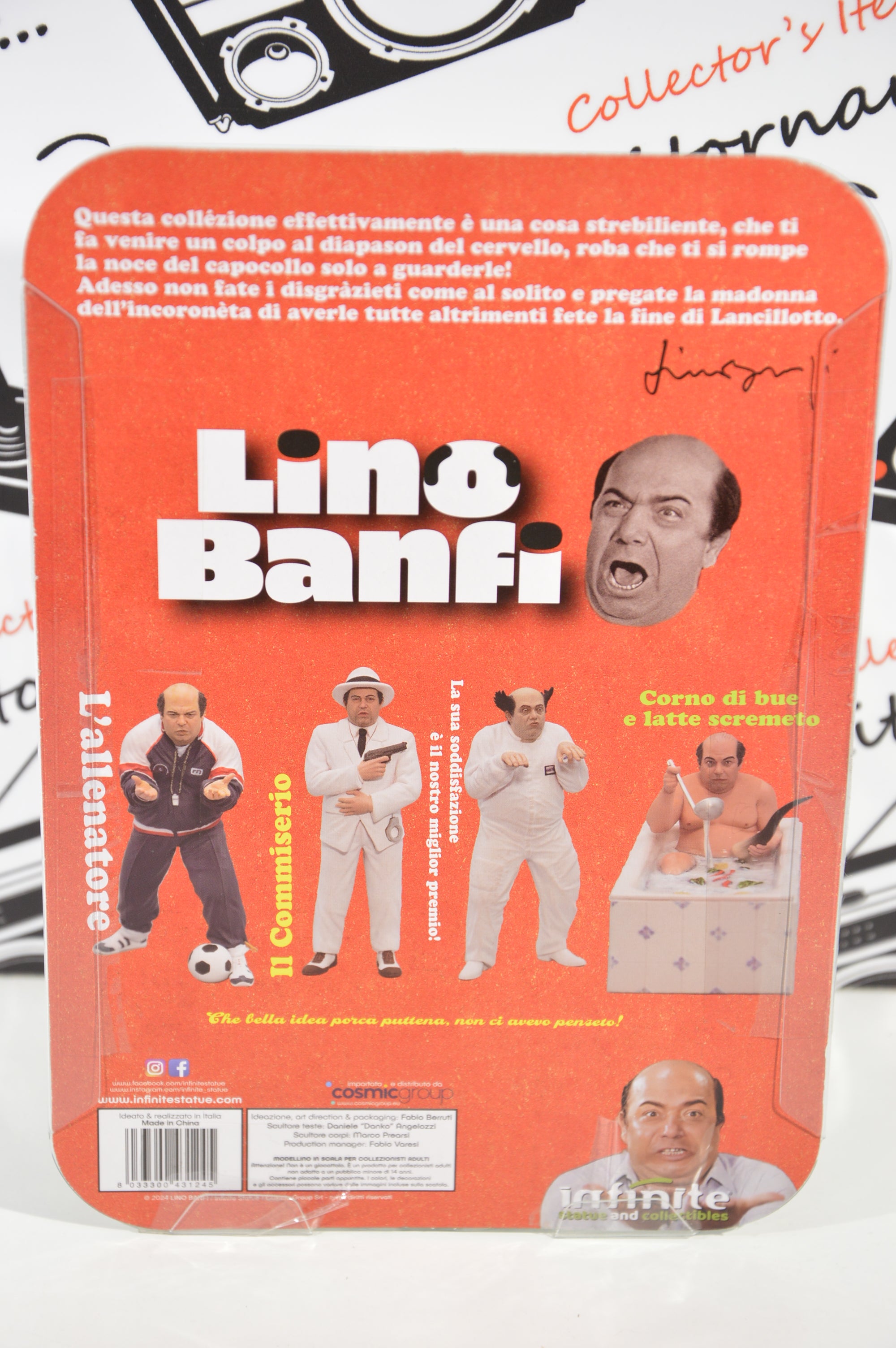 Lino Banfi Statuetta Il commissario Lo Gatto Infinite 2024 Nuovo
