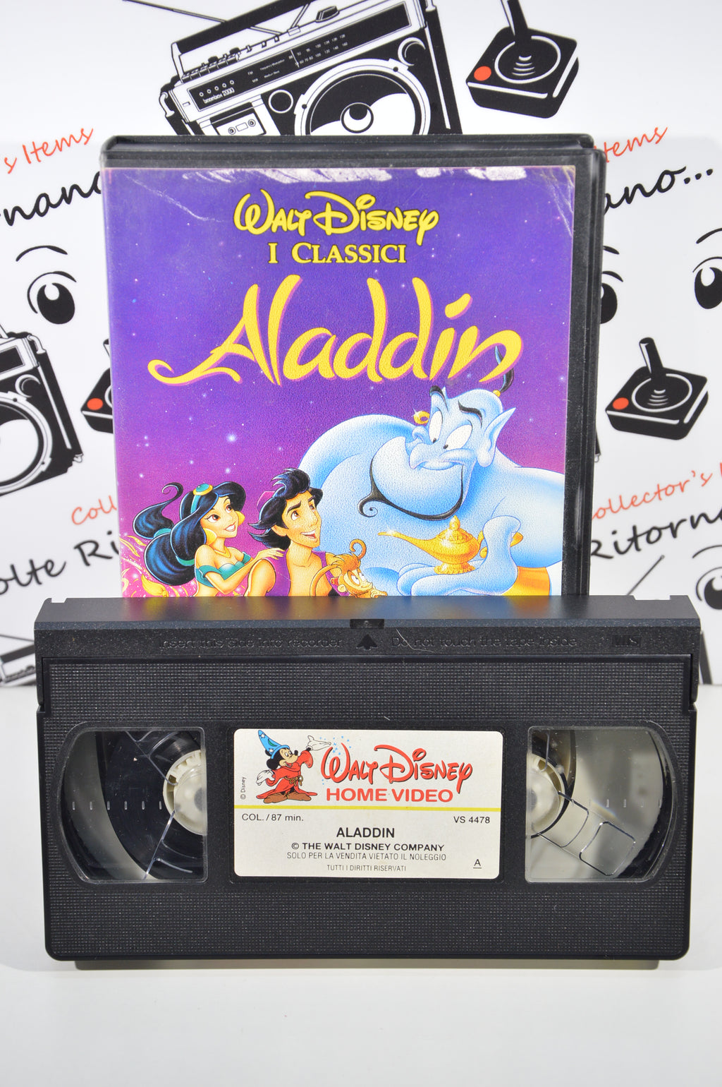 Aladdin VHS cartoni animati vintage