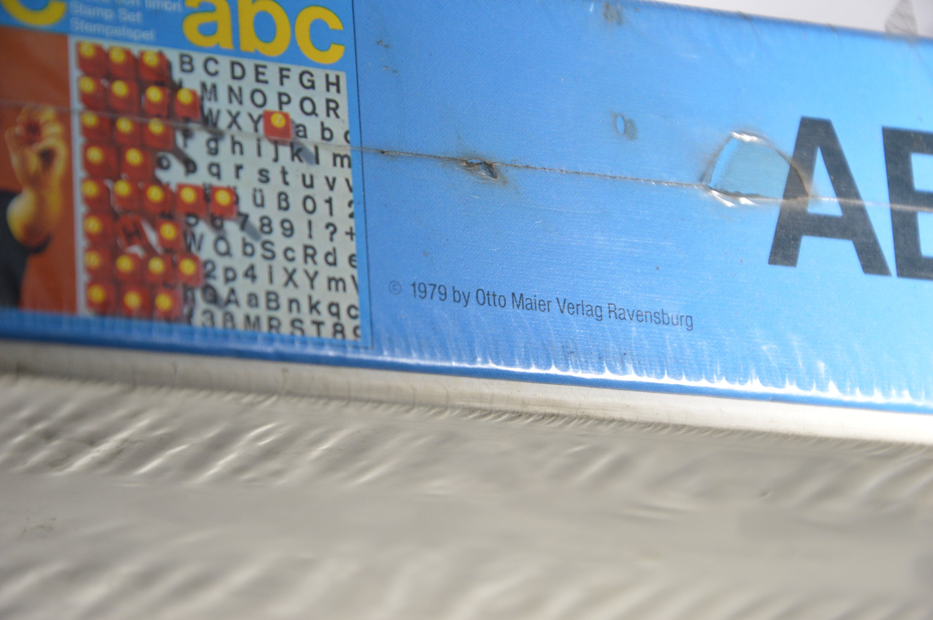 Ravensburger ABC gioco di timbri vintage 1979 fondo di magazzino gioco da tavolo