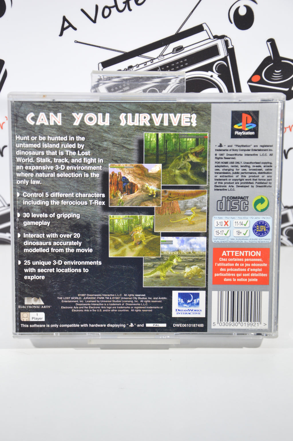 The lost world Jurassic Park platinum PlayStation 1 12+ Multilingua