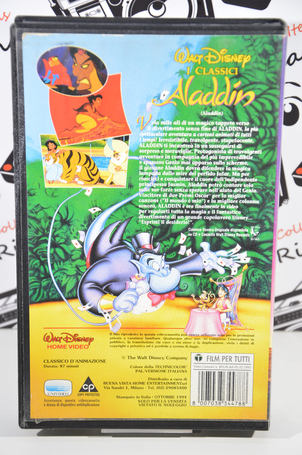 Aladdin VHS cartoni animati vintage