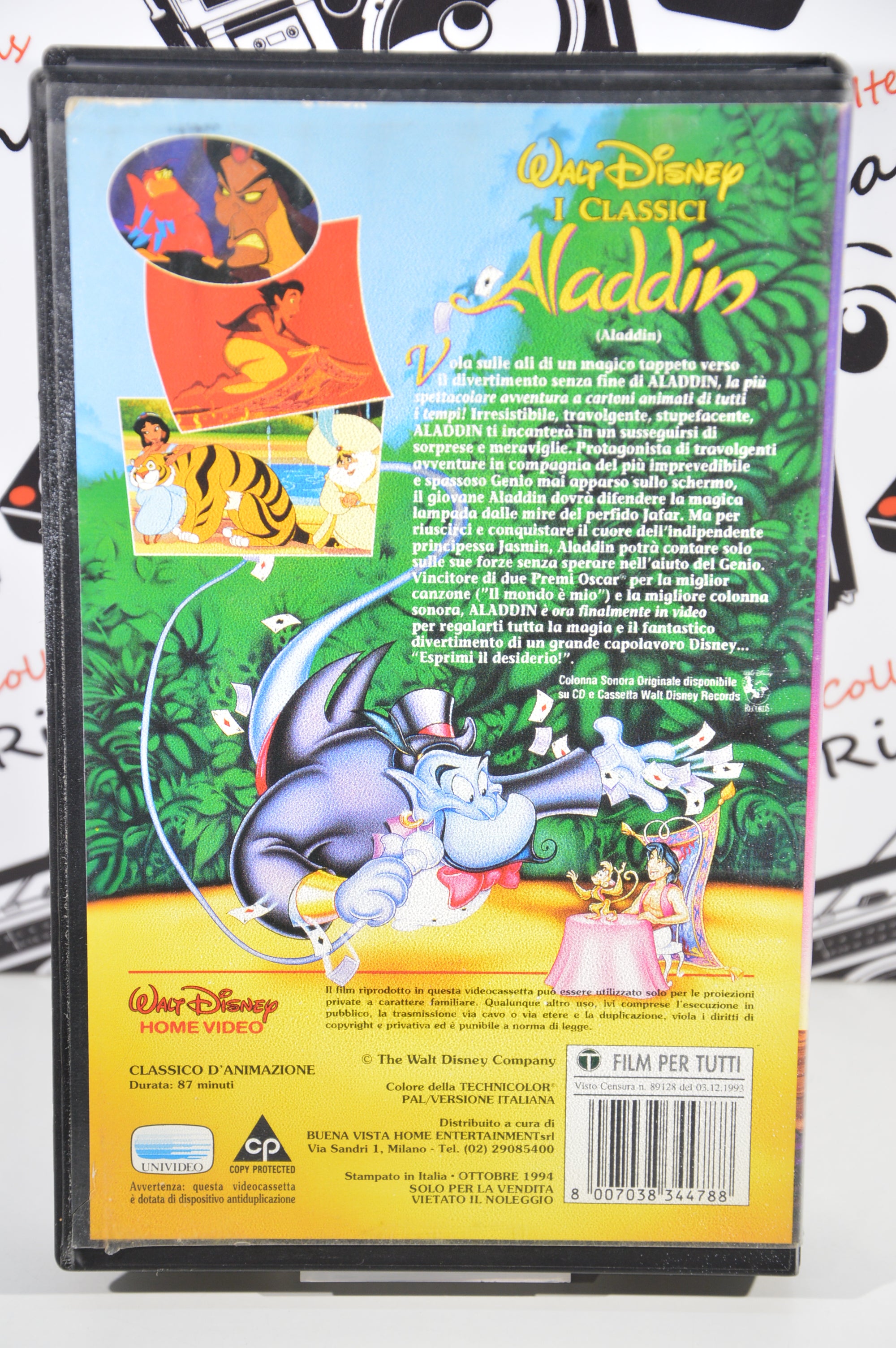 Aladdin VHS cartoni animati vintage