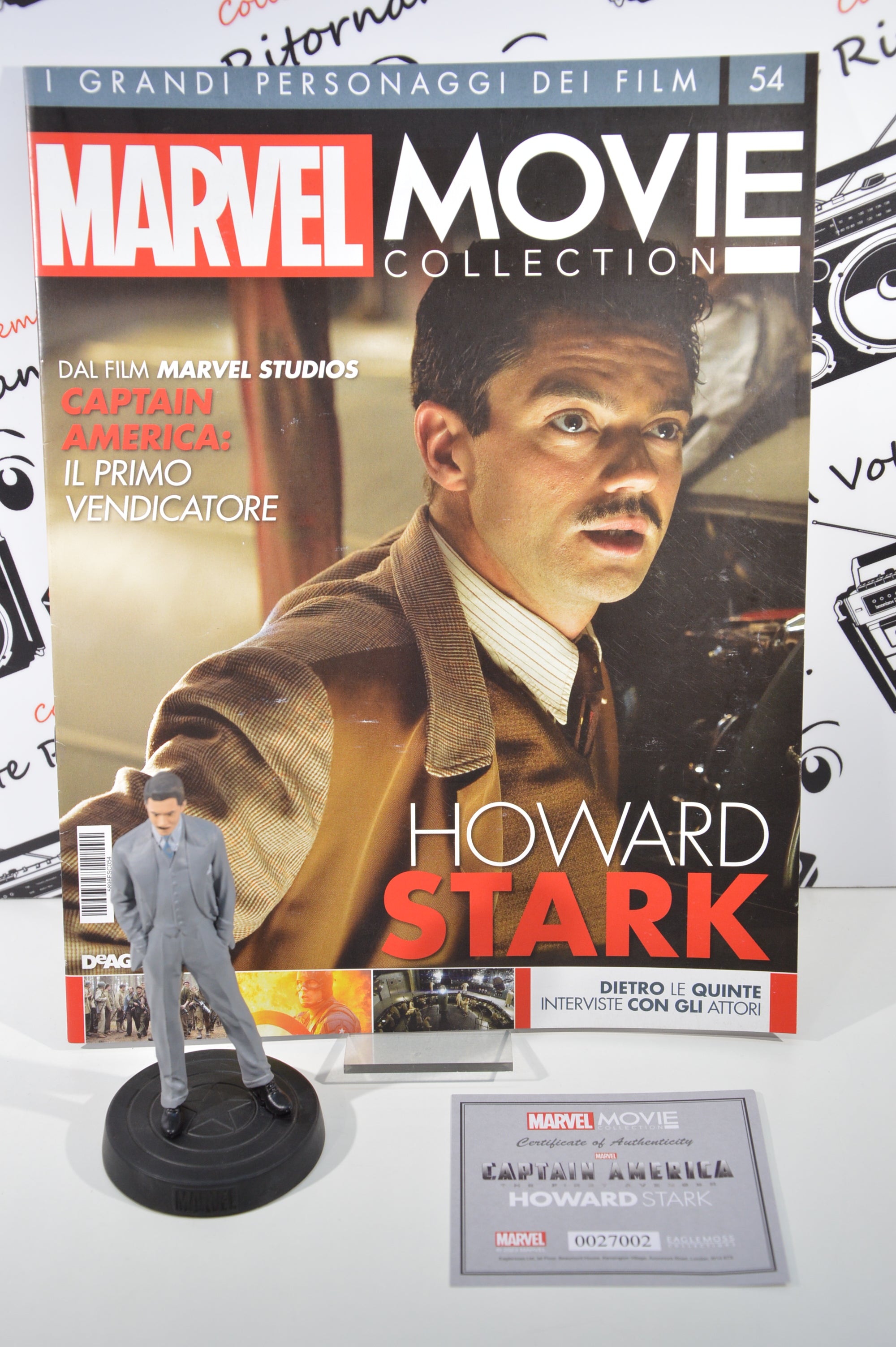 Howard Stark Marvel movie collection 54 Eaglemoss Statuetta Marvel