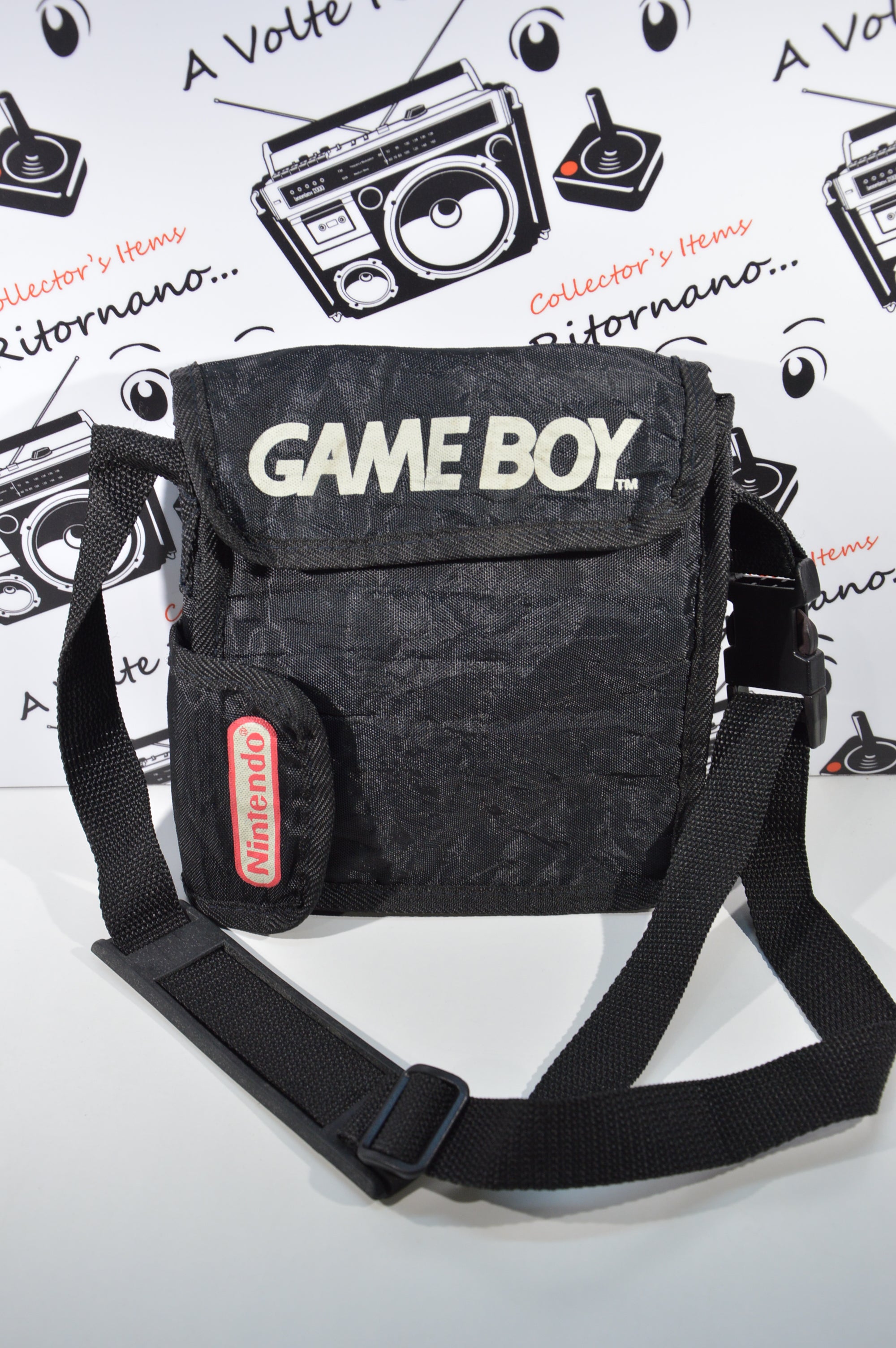 Nintendo Gameboy borsa tracolla vintage old bag porta console nera