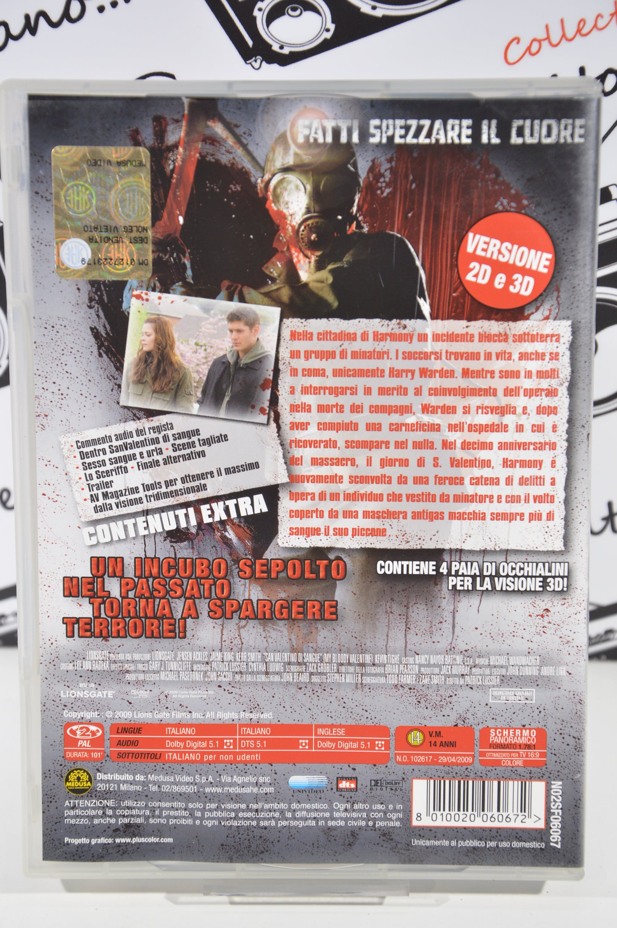 San Valentino di sangue 3D Dvd Italiano con occhiali 3D