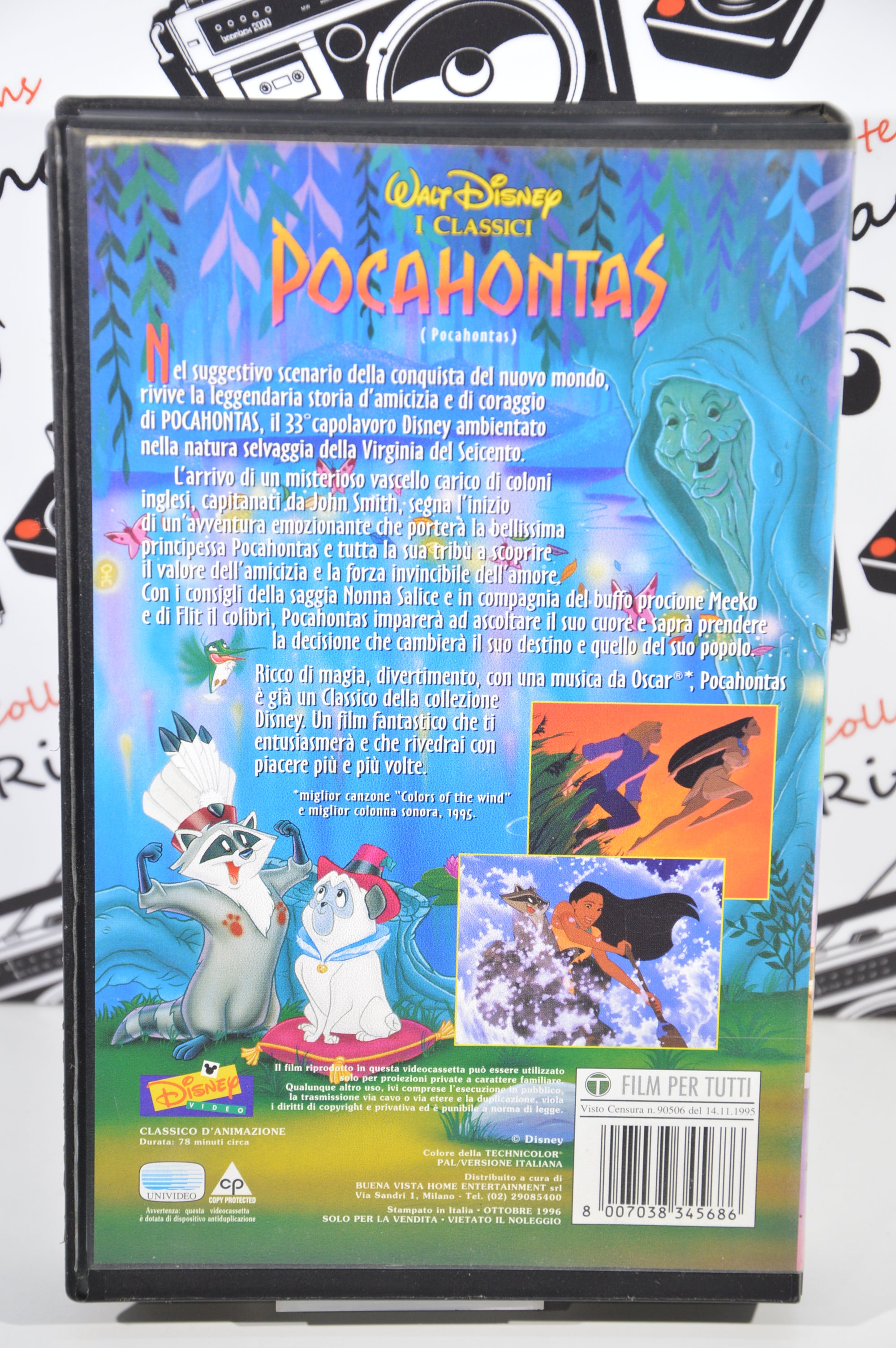 Pocahontas VHS cartoni animati vintage