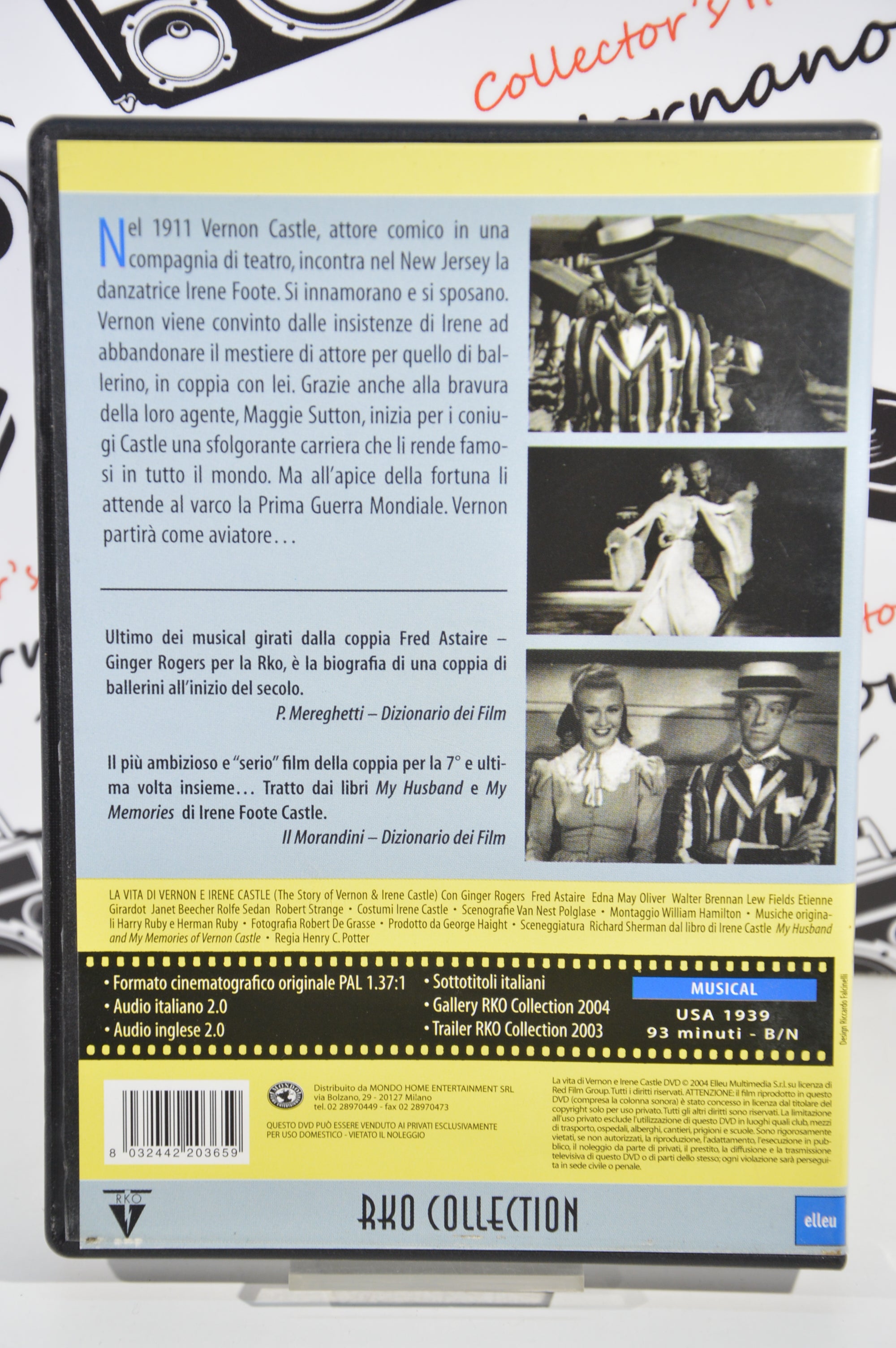 La vita di Vernon e Irene Castle Dvd Italiano Fred Astaire