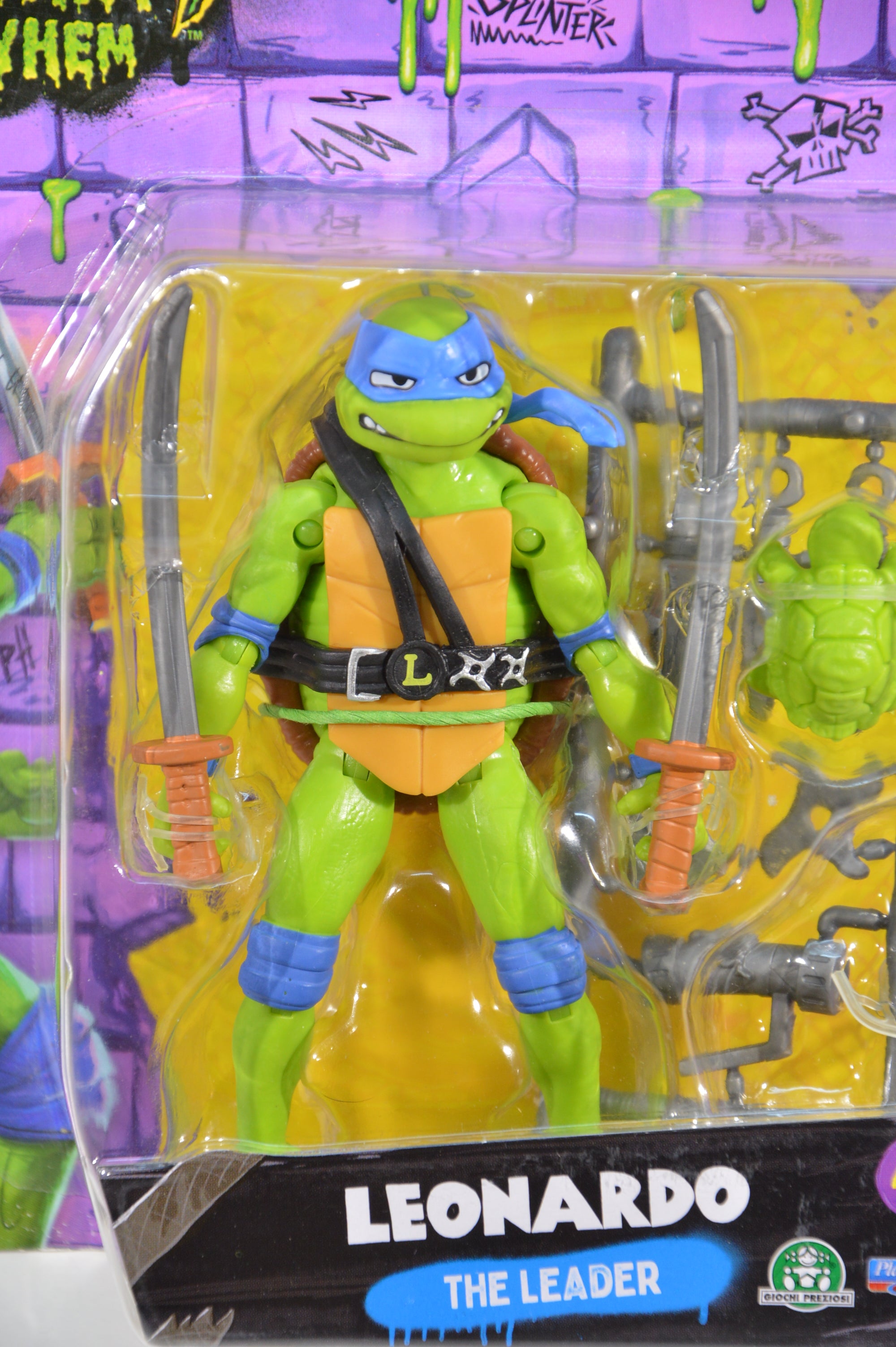 Leonardo Action figure Turtles Mutant Mayhem giochi preziosi 2023 Nuovo