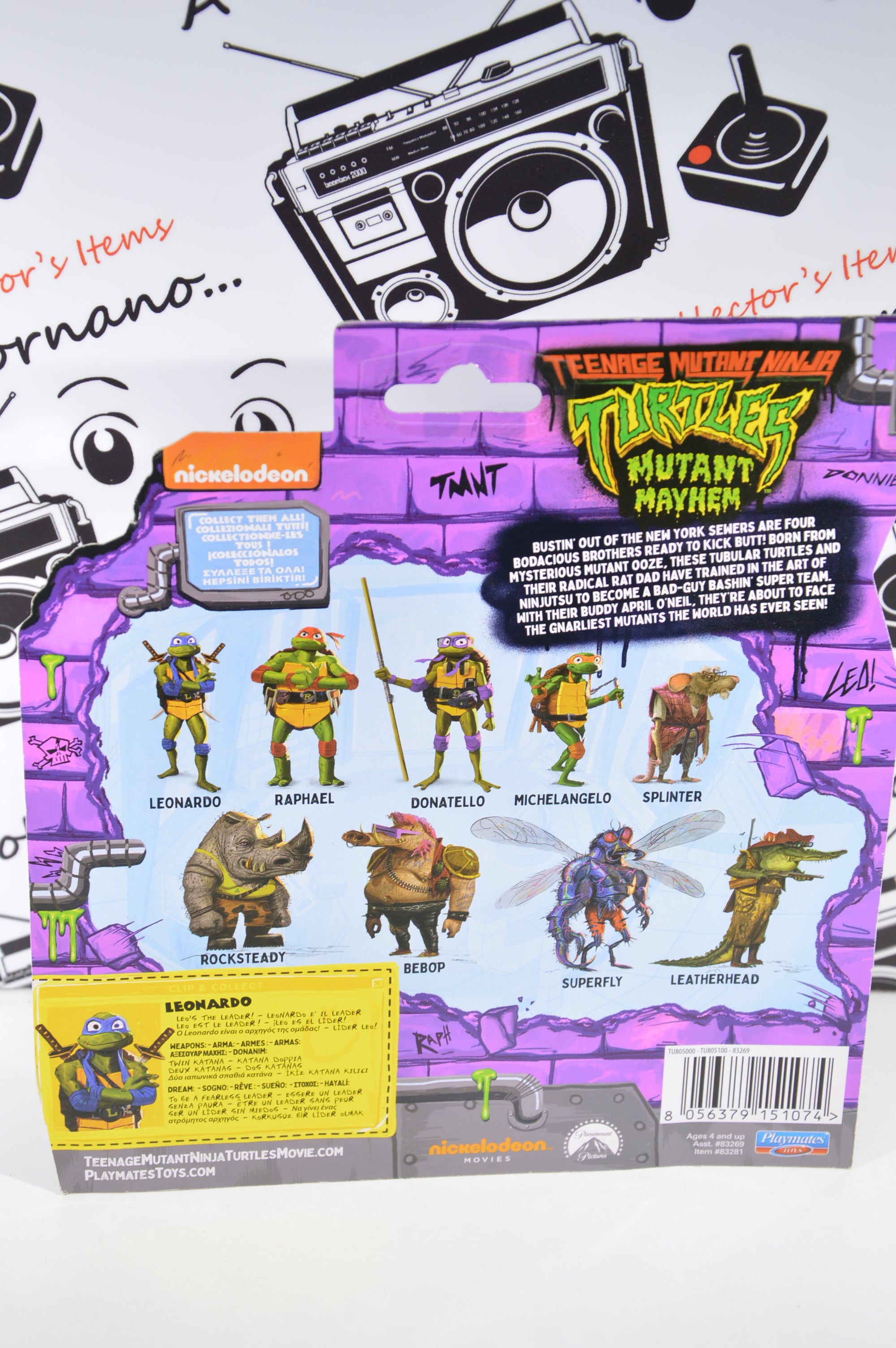 Leonardo Action figure Turtles Mutant Mayhem giochi preziosi 2023 Nuovo