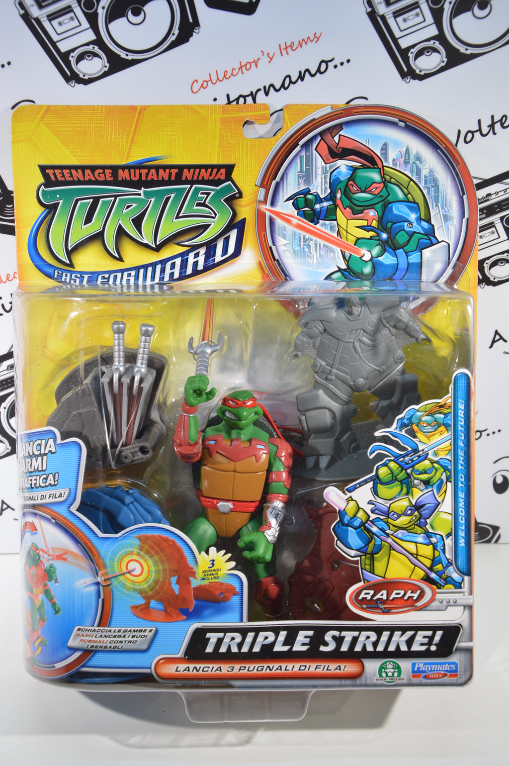 Raffaello Action figure Turtles Fast Forward giochi preziosi 2006 Nuovo