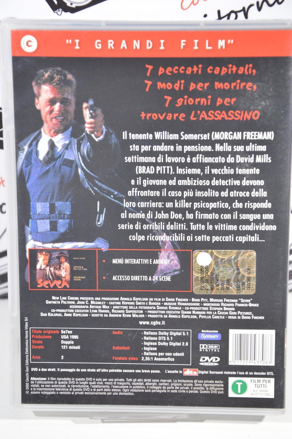 Seven Dvd Italiano Brad Pitt