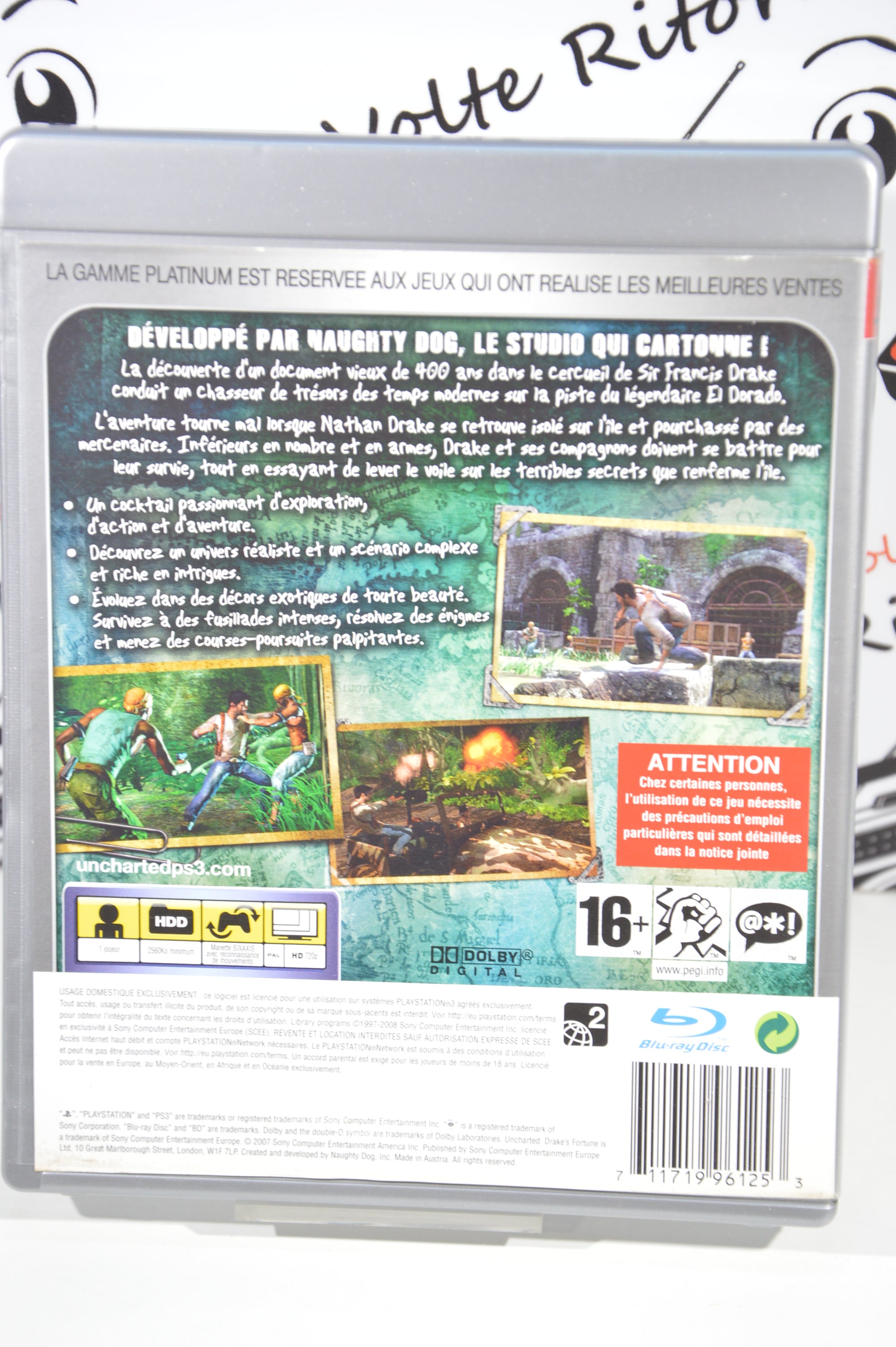 Uncharted Drake's fortune platinum PlayStation 3 16+ Multilingua