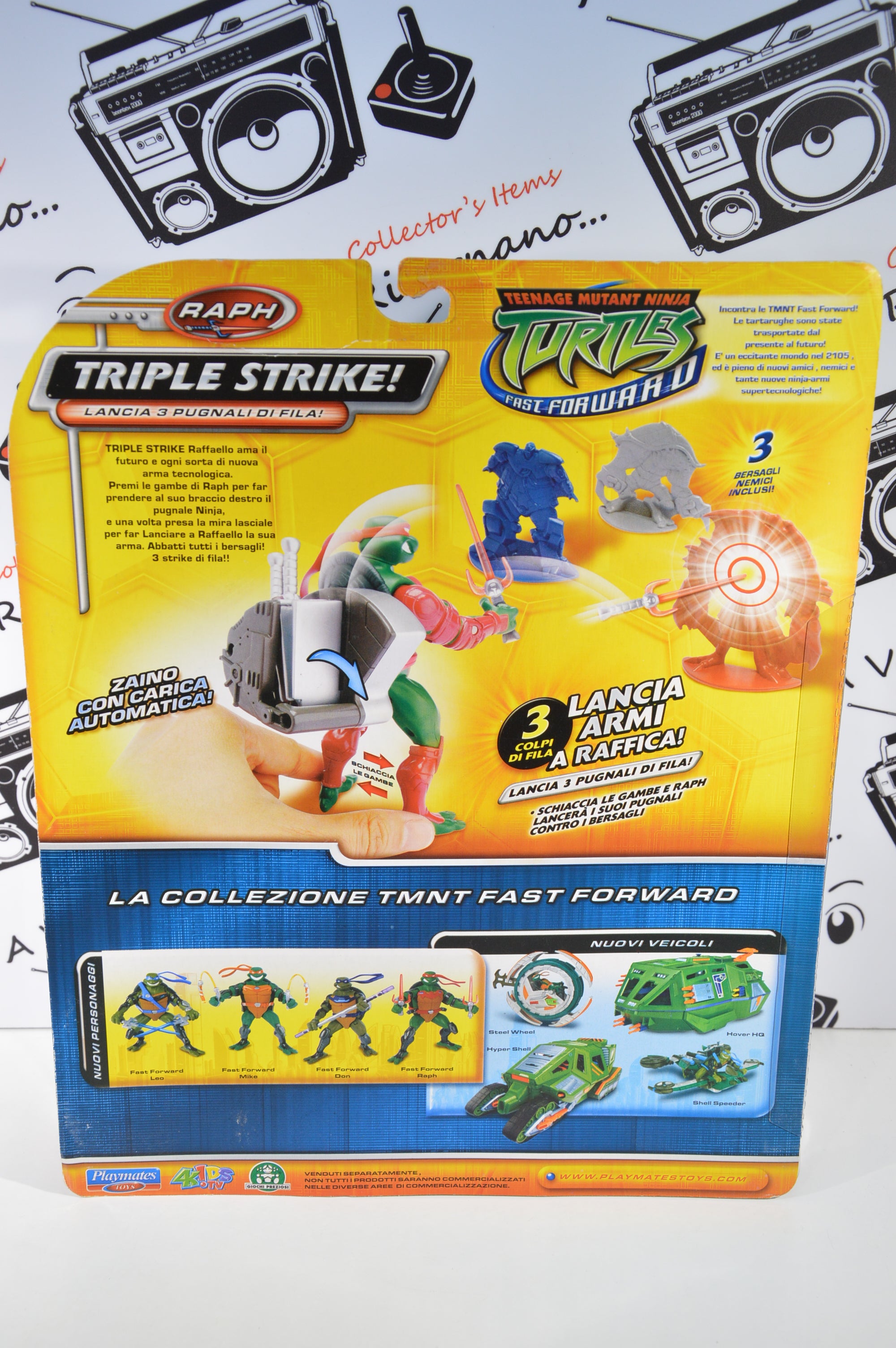 Raffaello Action figure Turtles Fast Forward giochi preziosi 2006 Nuovo