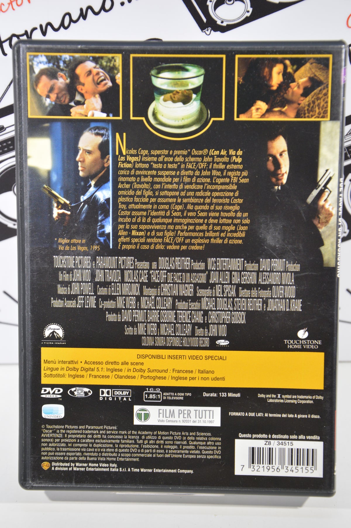 Face Off Dvd Italiano John Travolta