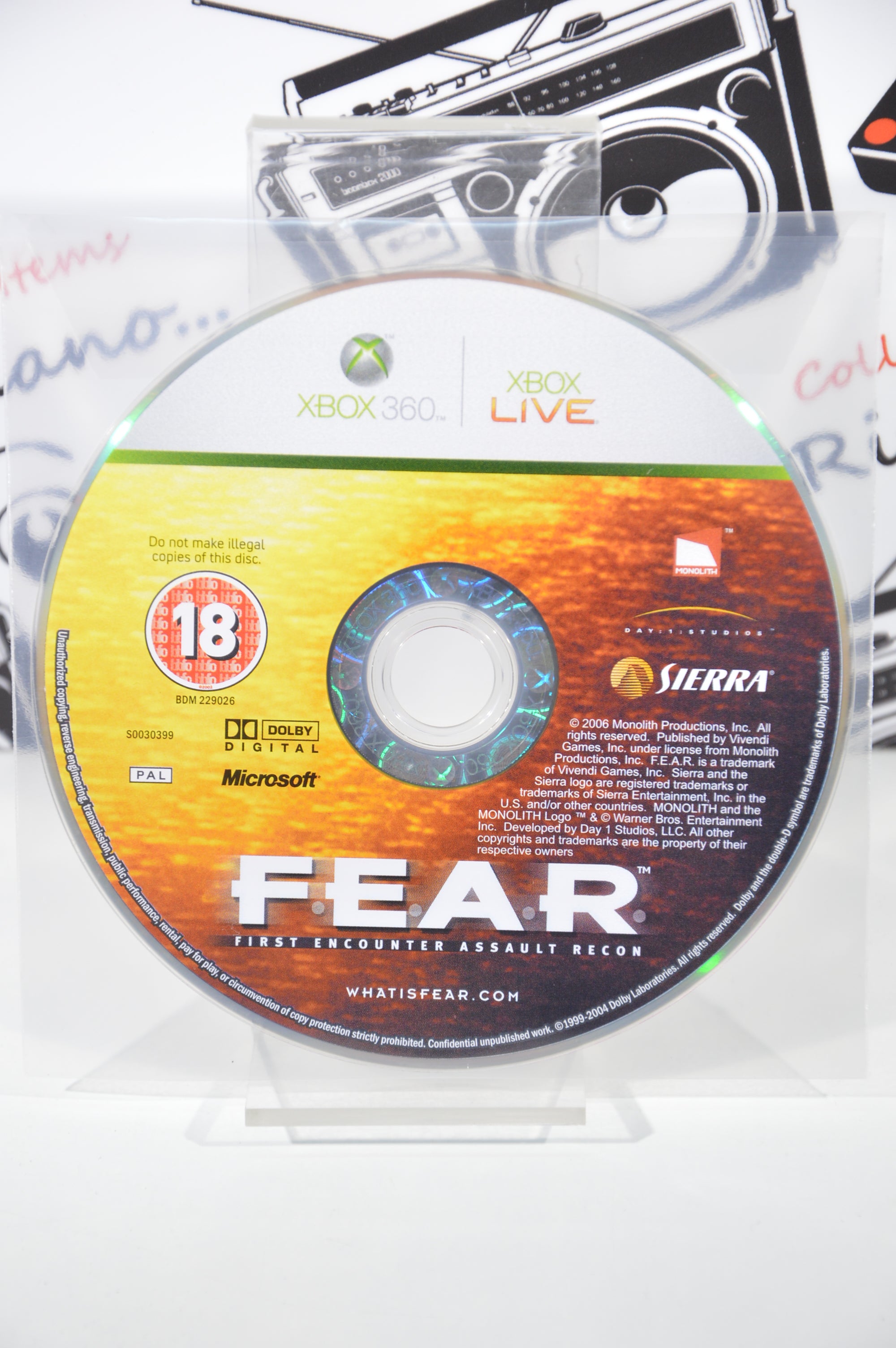 Fear Xbox 360 18+ Multilingua SOLO DISCO