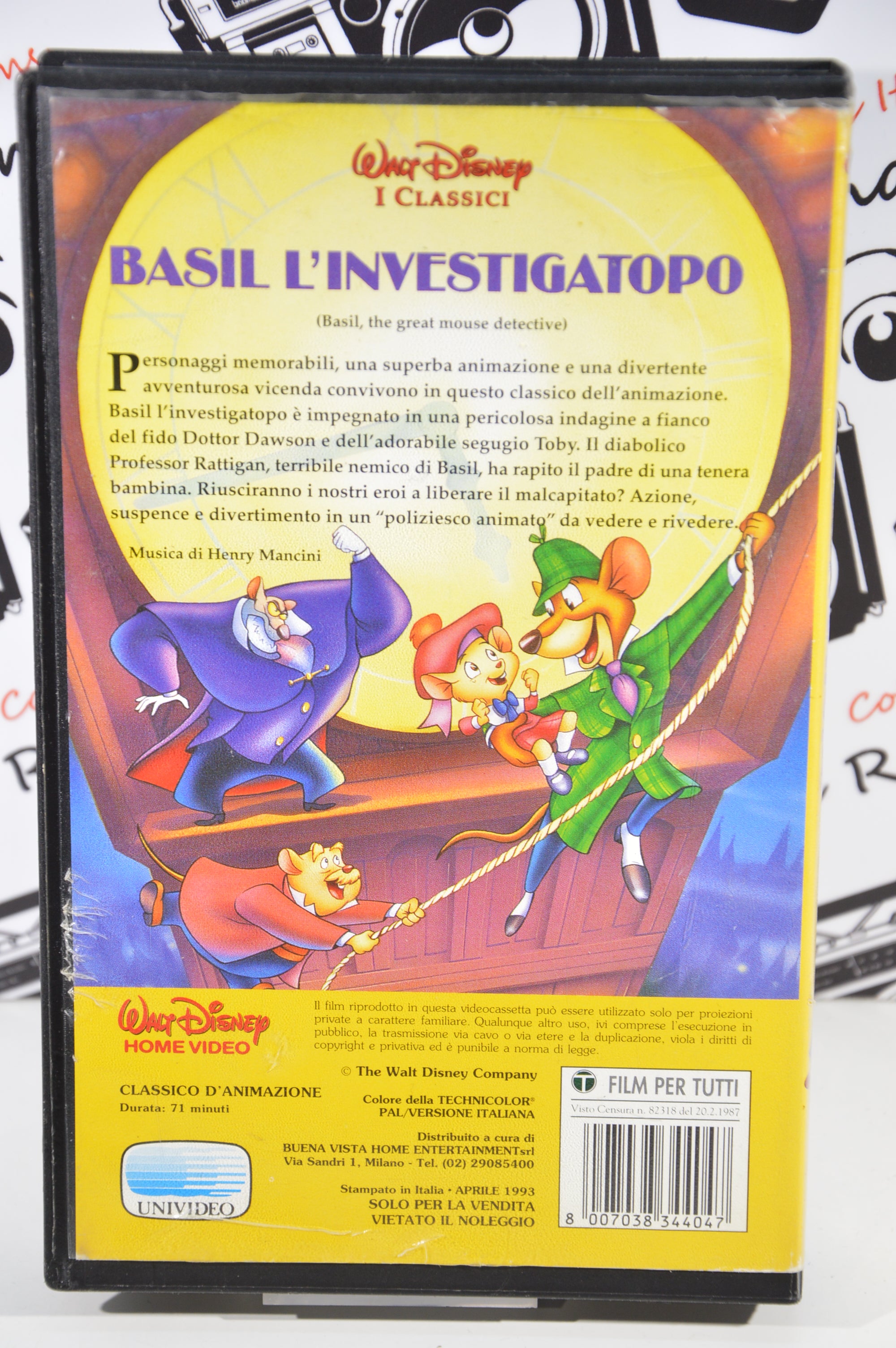 Basil l'investigatopo VHS vintage Disney