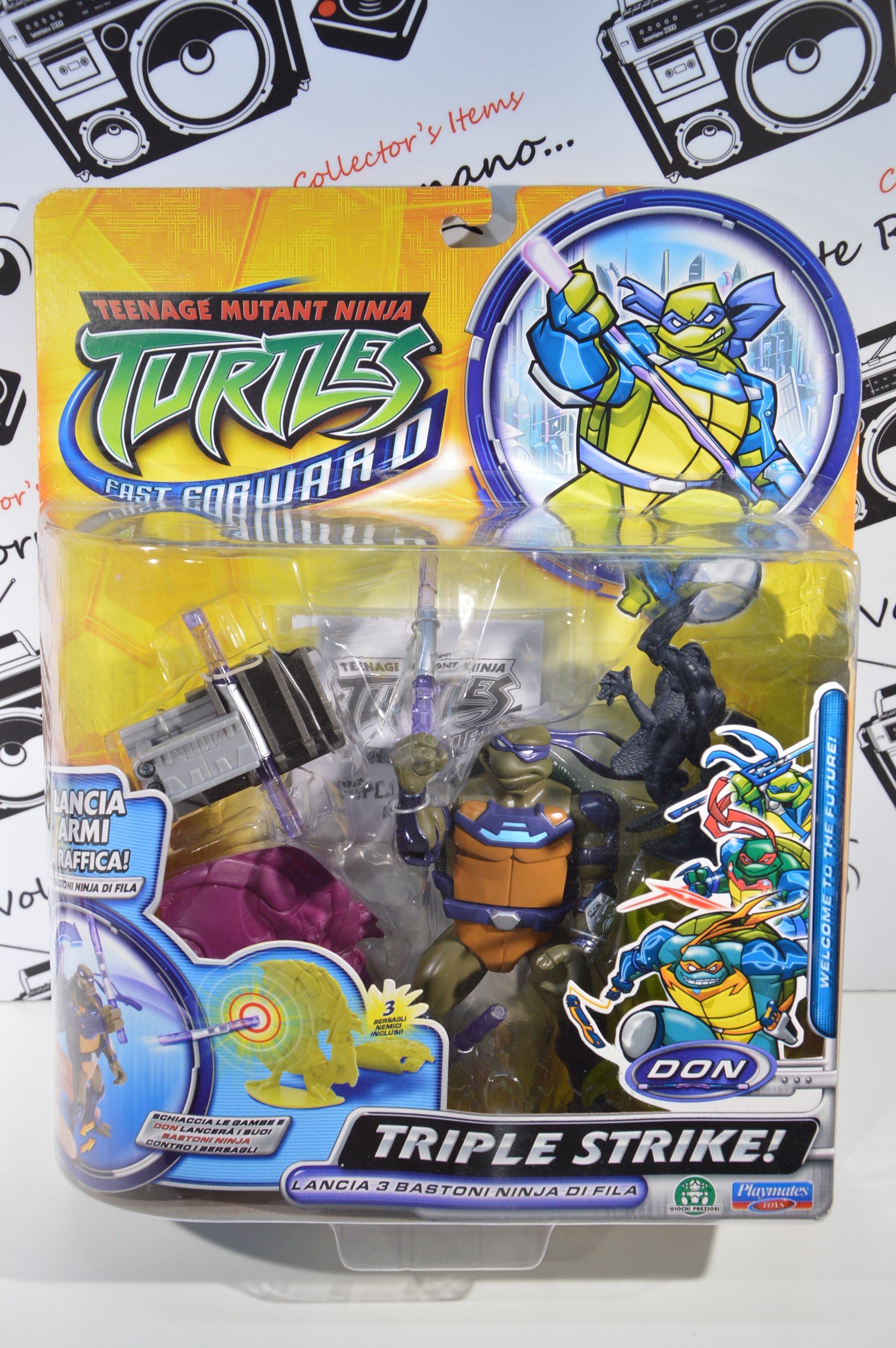 Donatello Action figure Turtles Fast Forward triple giochi preziosi 2006 Nuovo